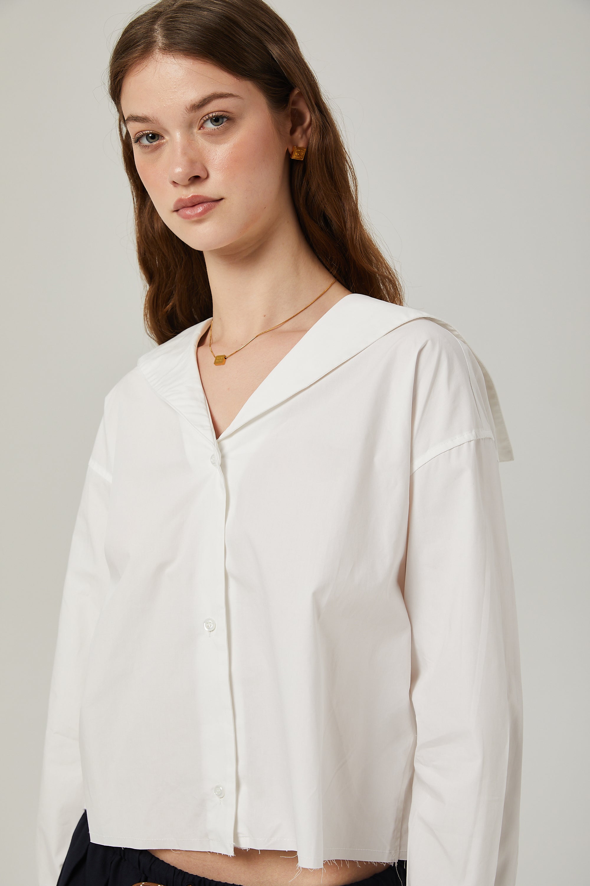 Κοντό Πουκάμισο Bérénice Με Γιακά Ναυτικού