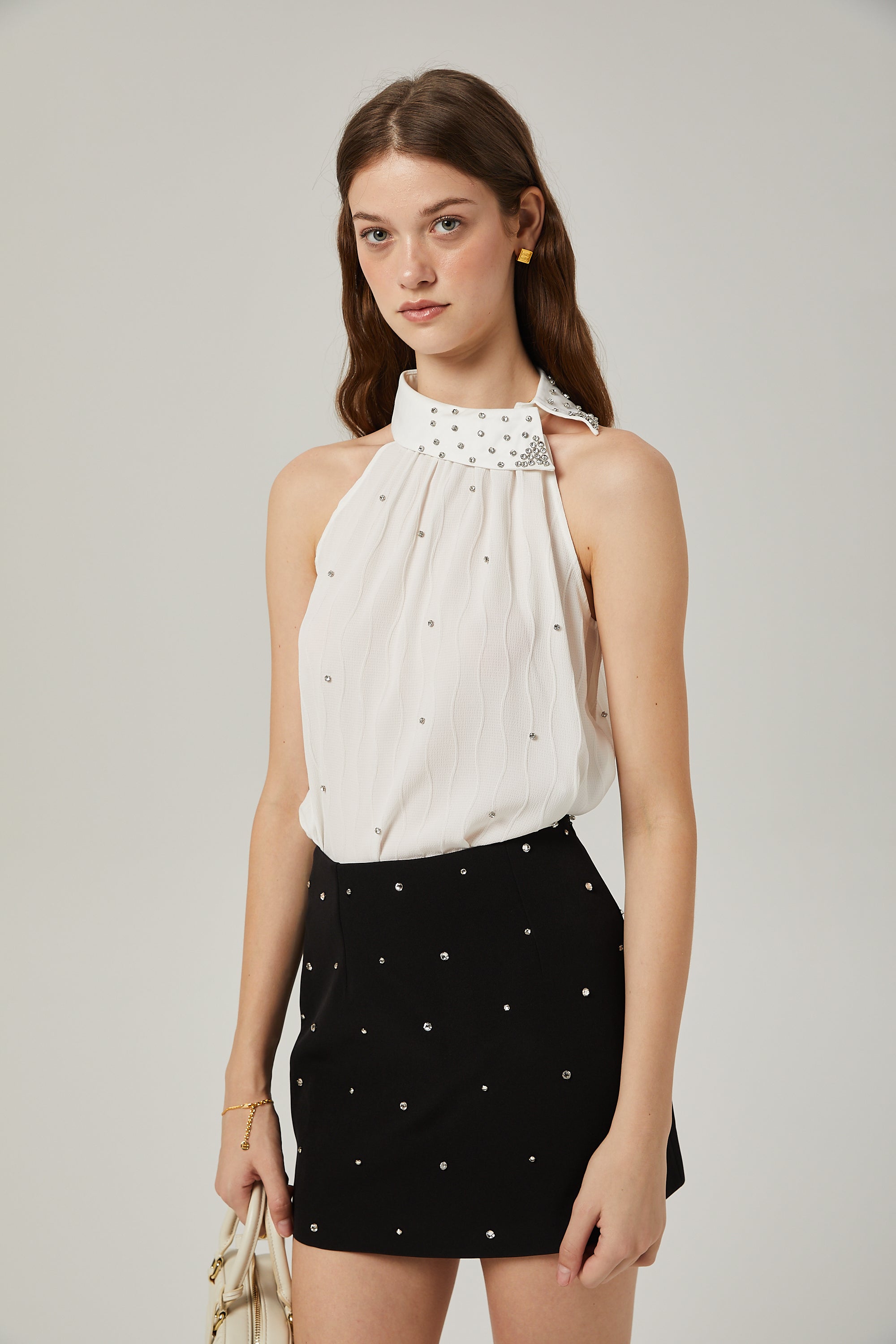 Κεντημένο Τοπ Με Κρύσταλλα Ayla