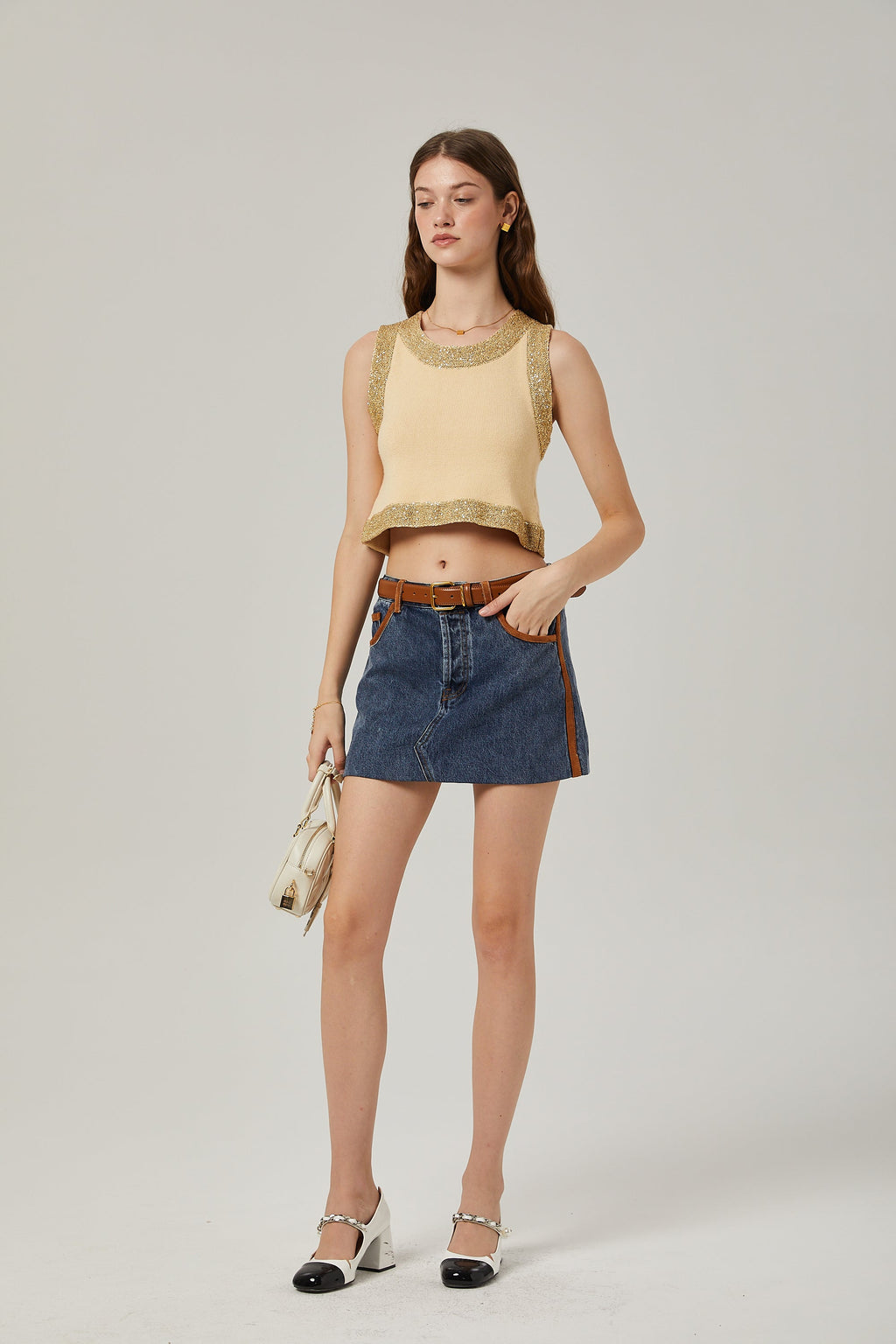 Κεντητό Γιλέκο Με Παγιέτα Cyrielle