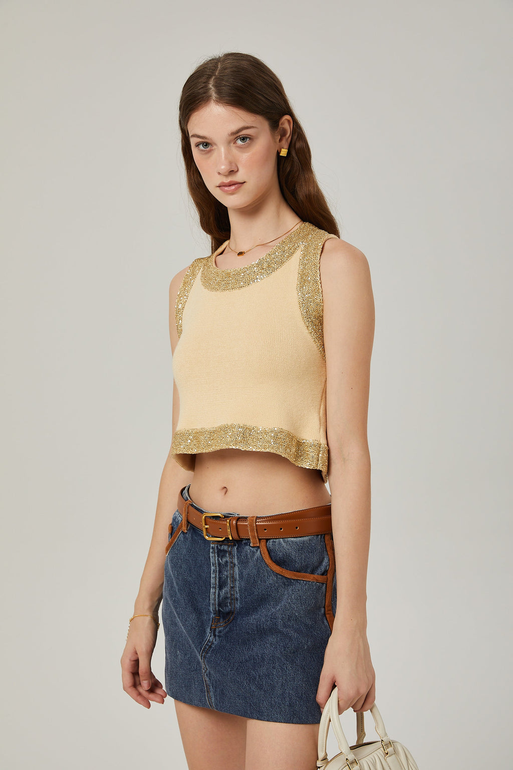 Κεντητό Γιλέκο Με Παγιέτα Cyrielle