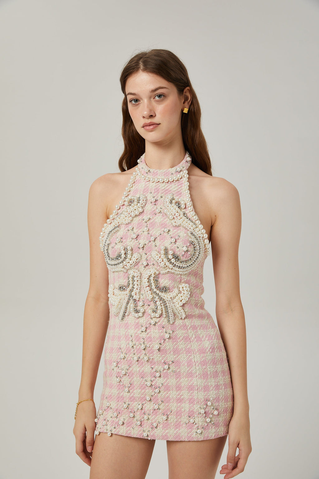 Μίνι Φόρεμα Με Κέντημα Capucine Με Μαργαριτάρια