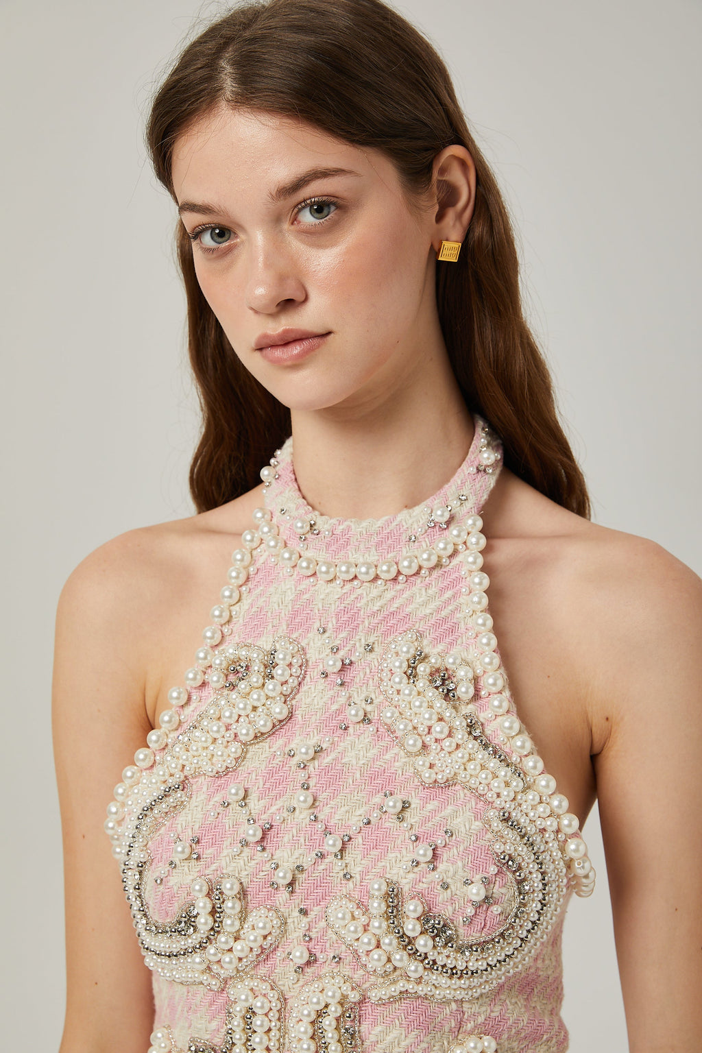 Μίνι Φόρεμα Με Κέντημα Capucine Με Μαργαριτάρια