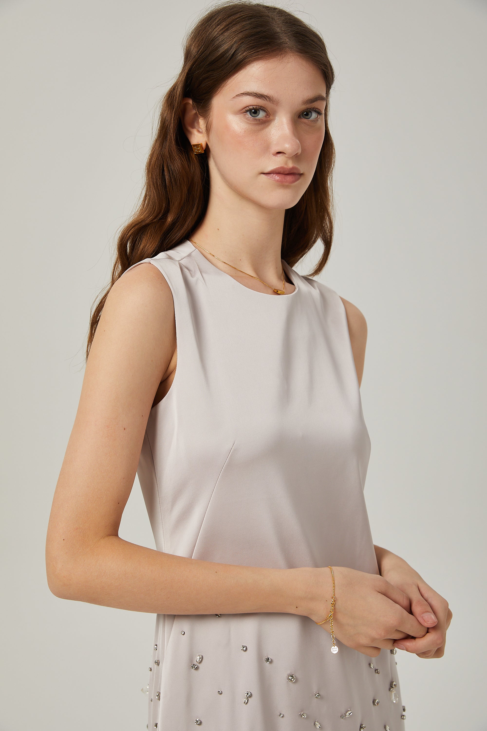 Μίνι Φόρεμα Χωρίς Μανίκια Με Χάντρες Raquel