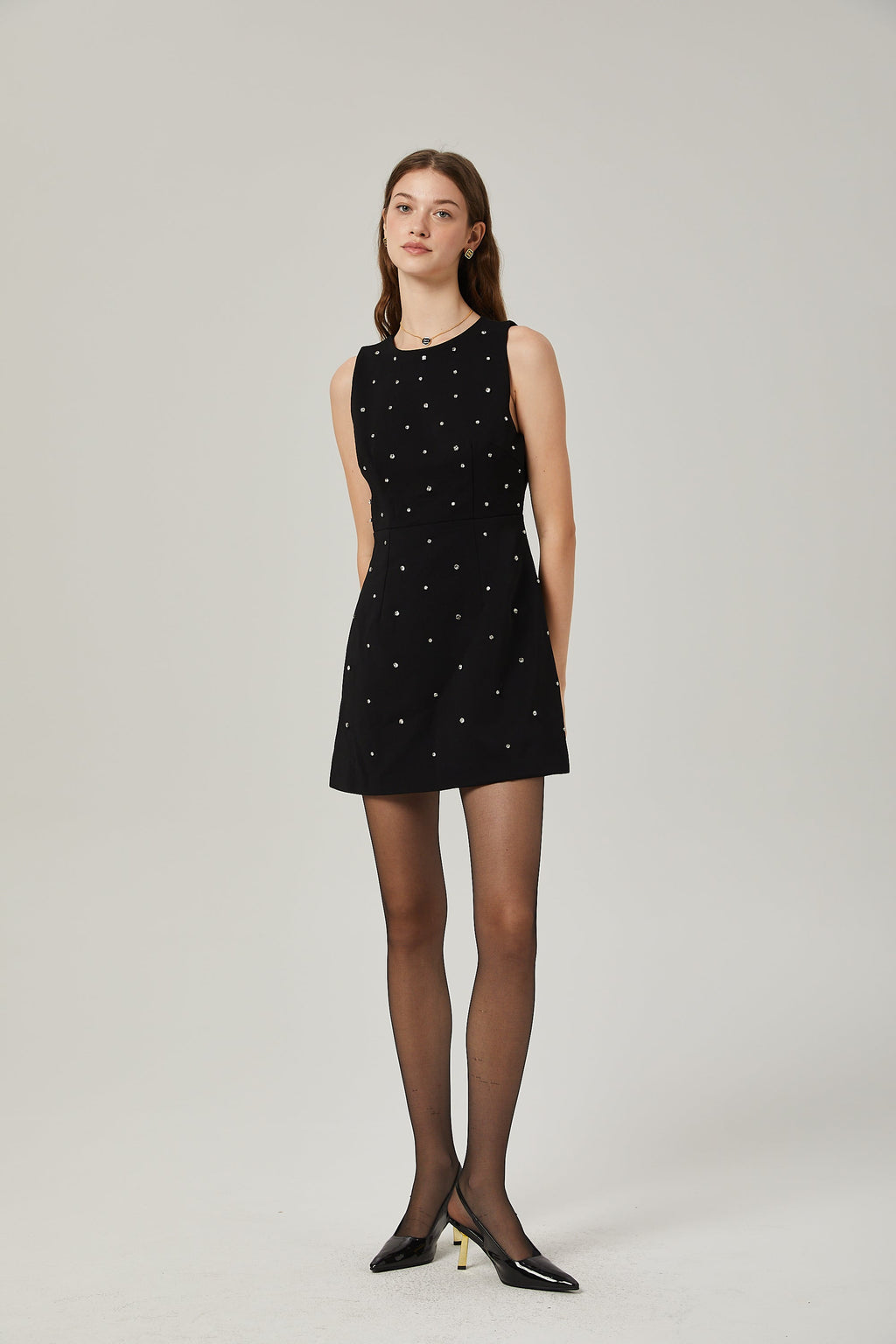 Μίνι Φόρεμα Σε Γραμμή Α Με Κέντημα Κρυστάλλων Penélope