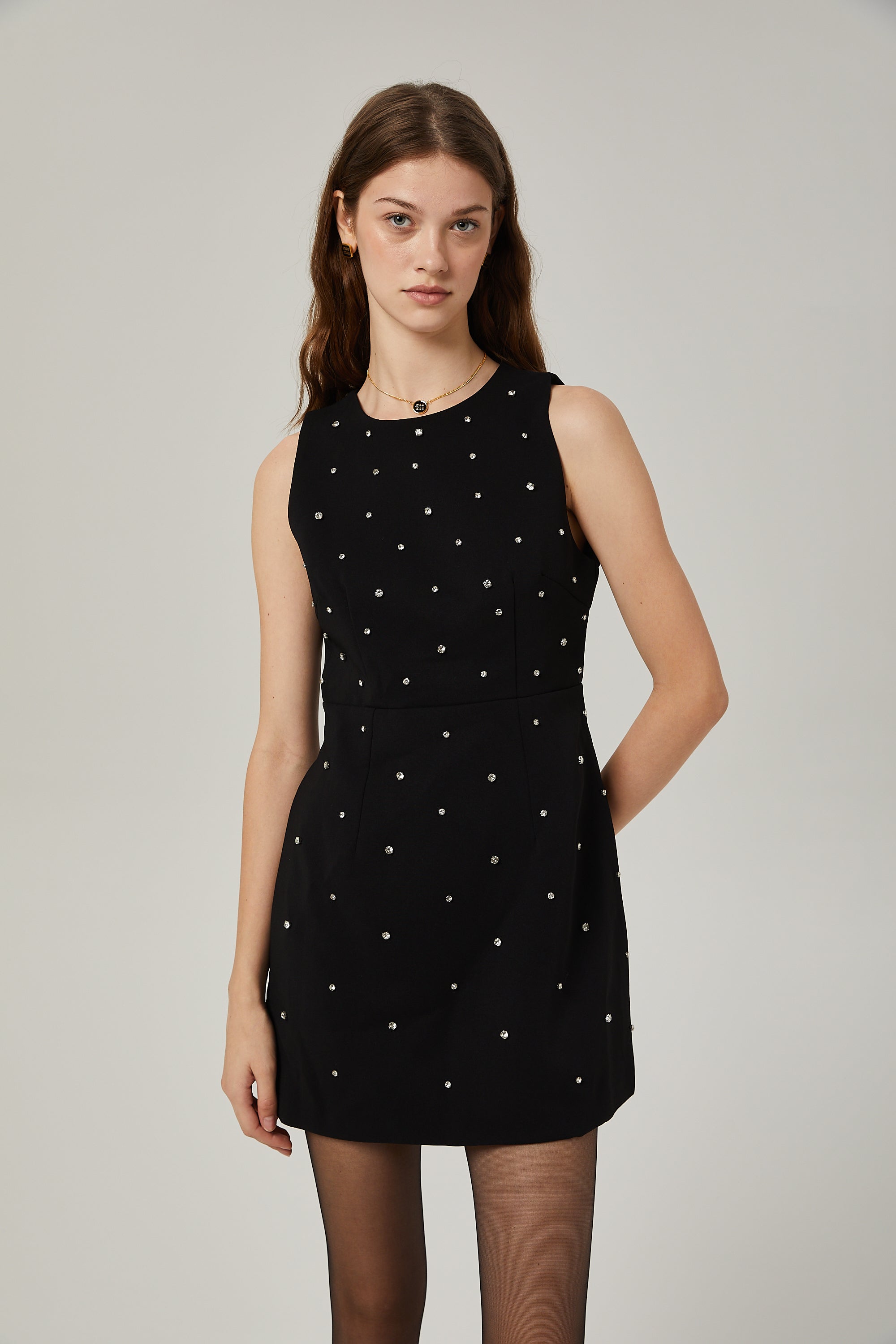 Μίνι Φόρεμα Σε Γραμμή Α Με Κέντημα Κρυστάλλων Penélope