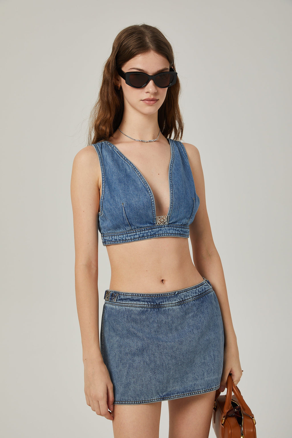 Σετ Ασορτί Τοπ Και Φούστας Από Τζιν Lorraine