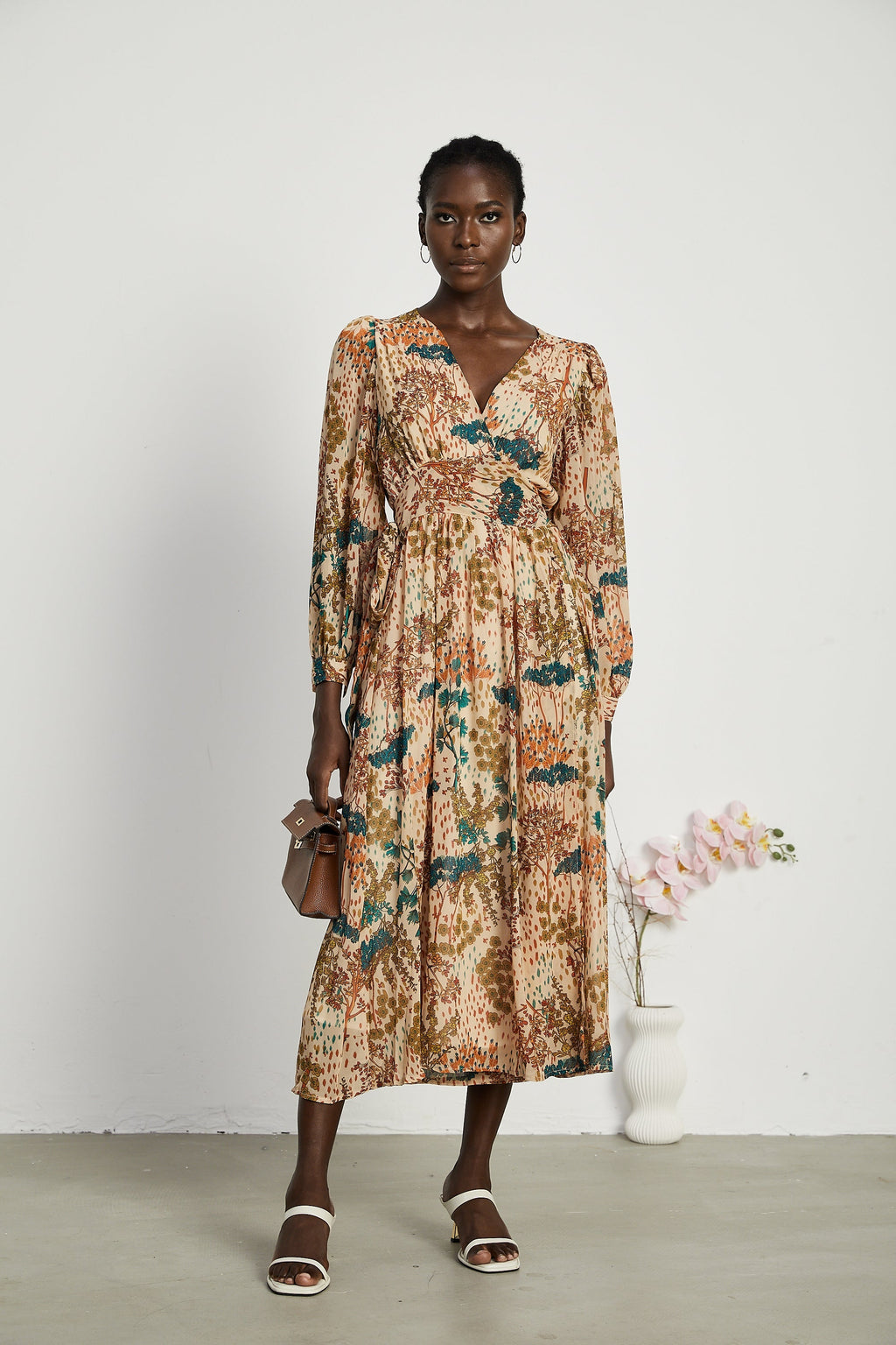 Φόρεμα Μίντι Με Φλοράλ Μοτίβο Capucine Και Σκίσιμο