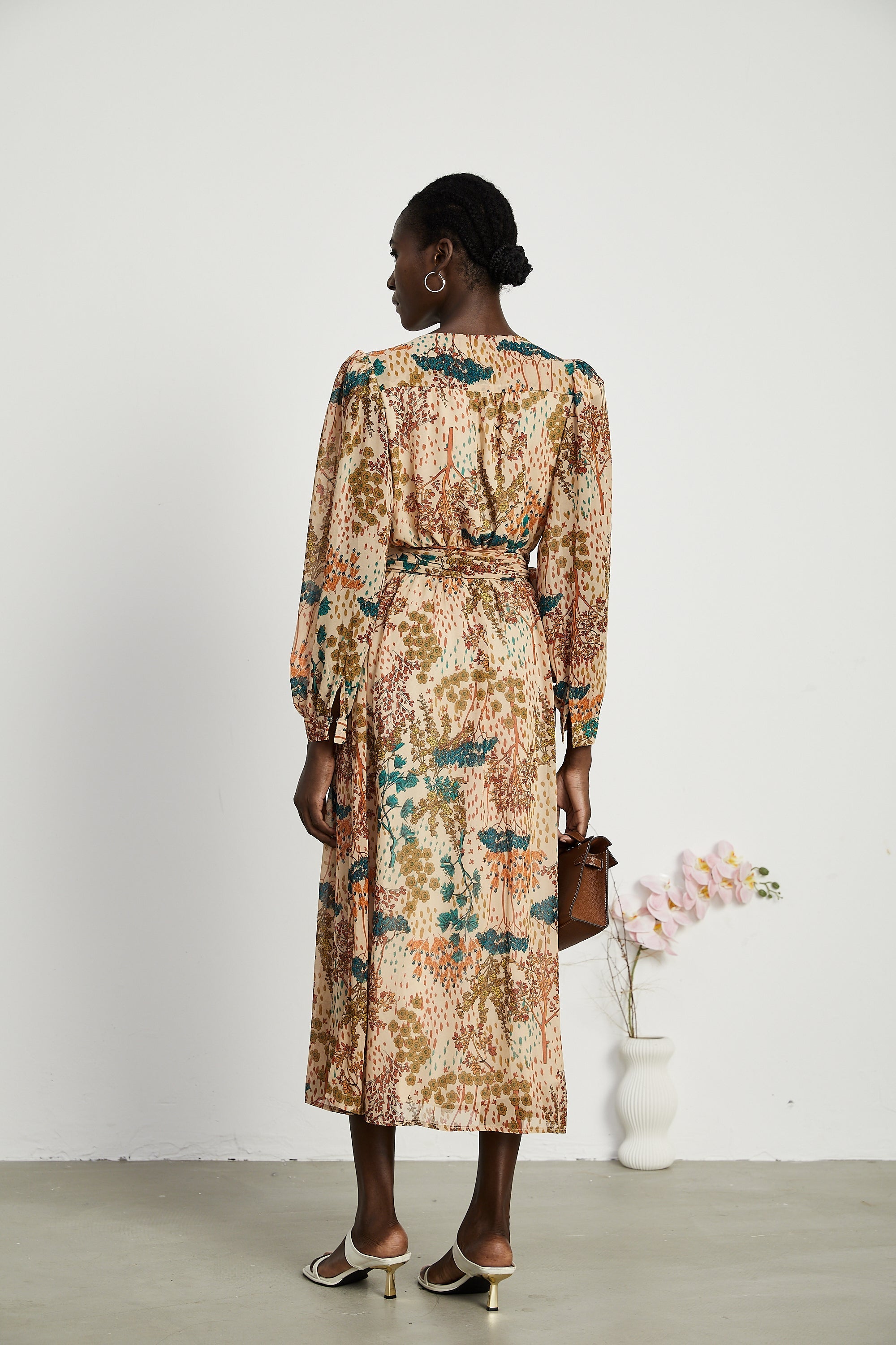 Φόρεμα Μίντι Με Φλοράλ Μοτίβο Capucine Και Σκίσιμο