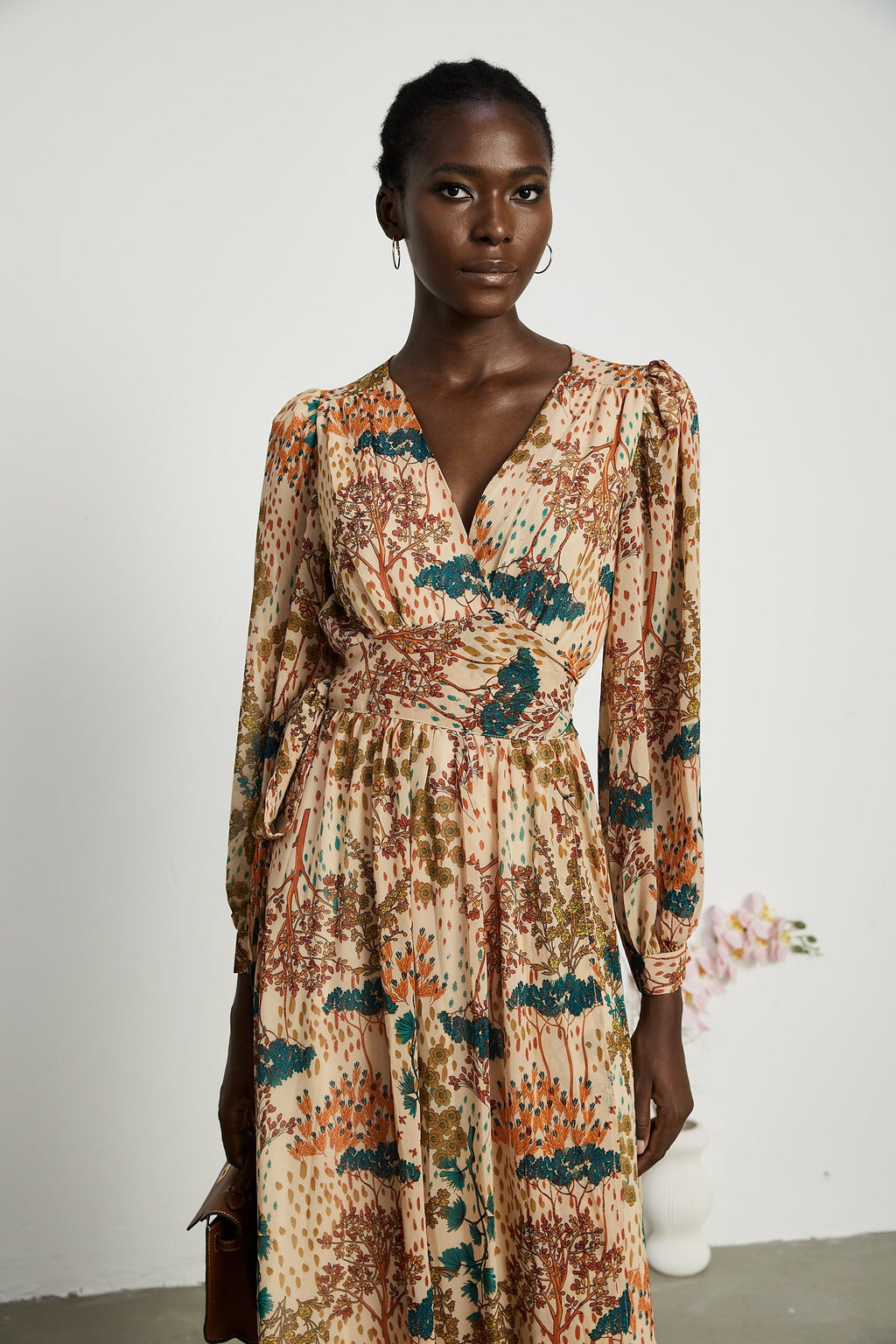 Φόρεμα Μίντι Με Φλοράλ Μοτίβο Capucine Και Σκίσιμο