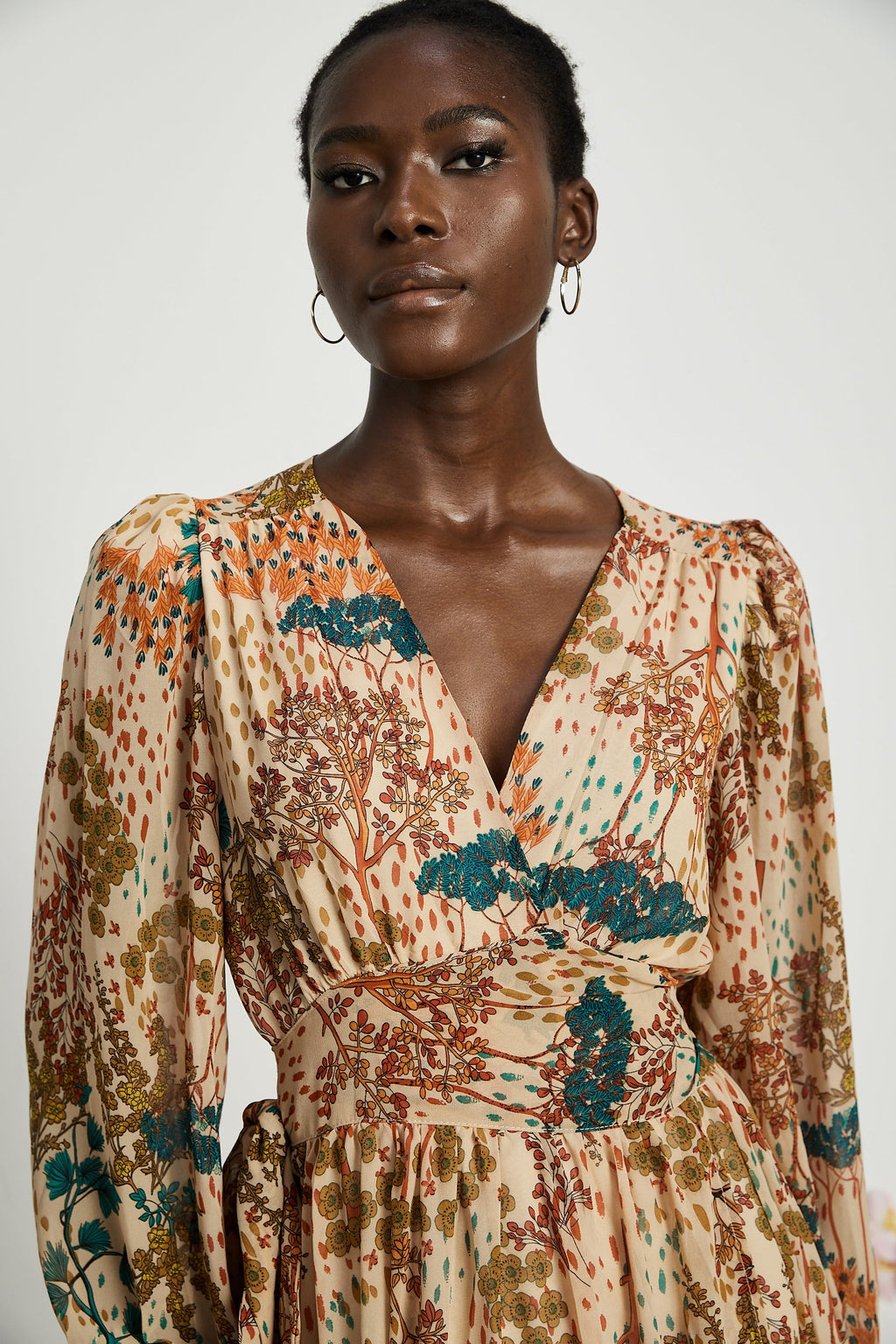 Φόρεμα Μίντι Με Φλοράλ Μοτίβο Capucine Και Σκίσιμο