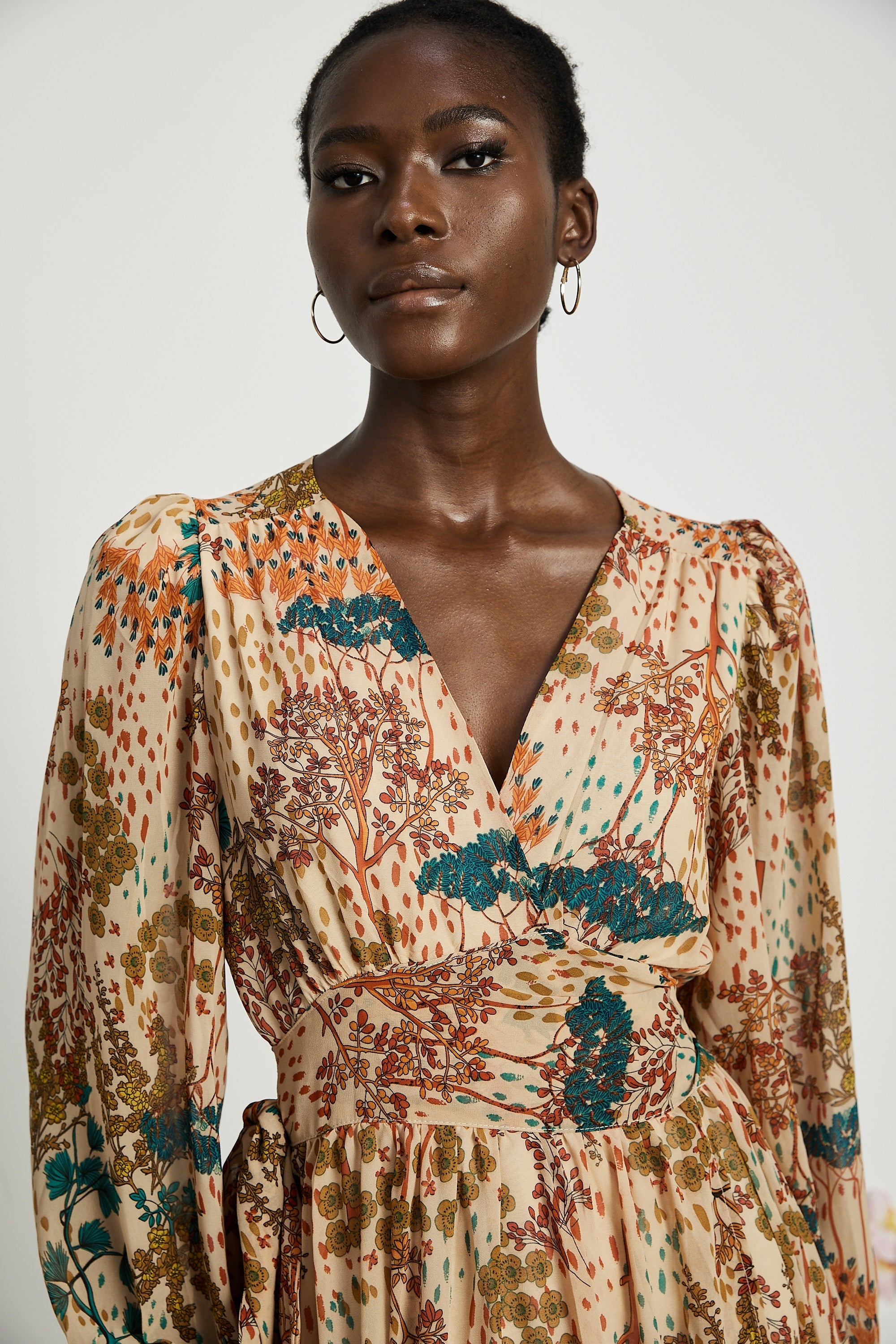 Φόρεμα Μίντι Με Φλοράλ Μοτίβο Capucine Και Σκίσιμο