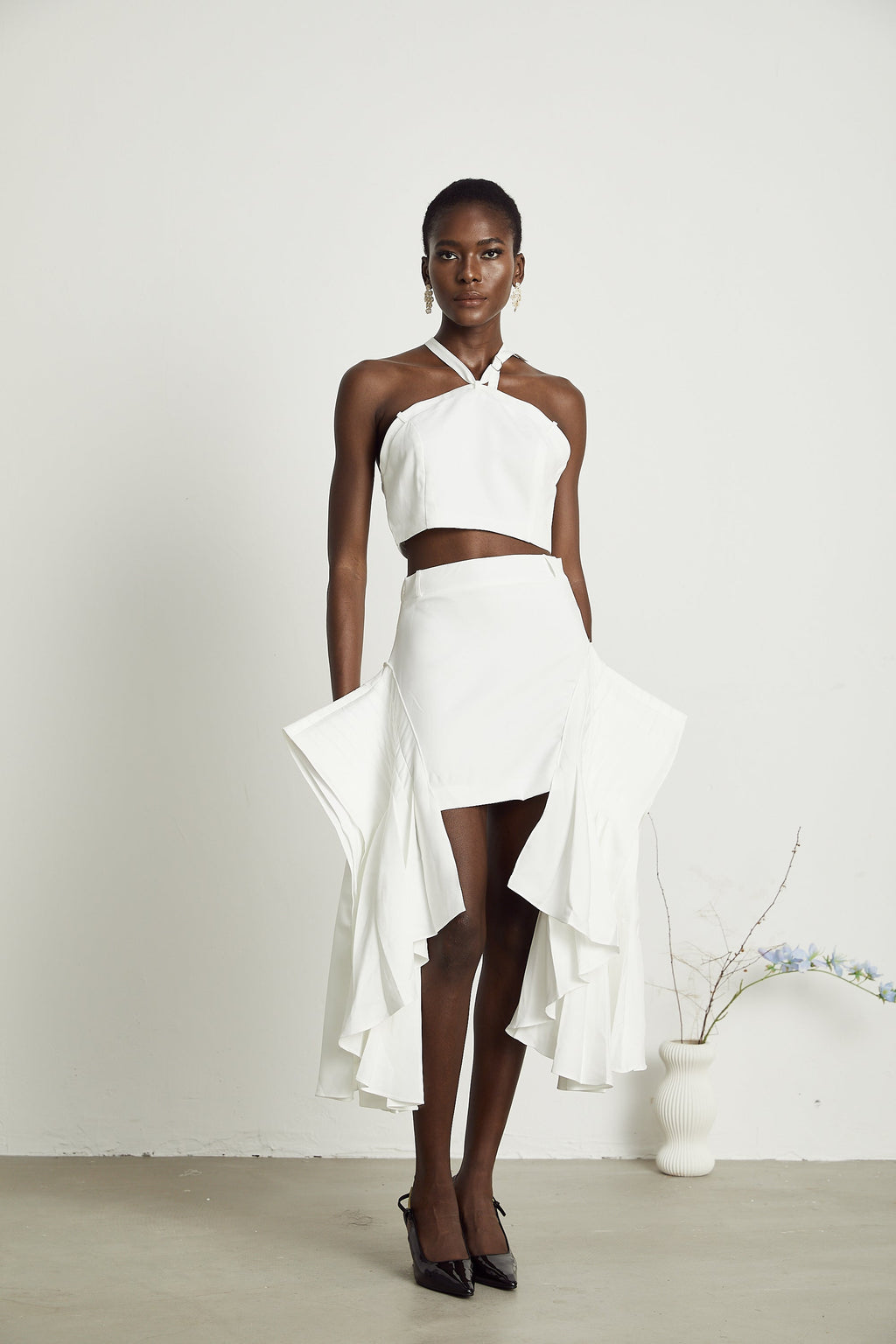 Σετ Από Κοντό Τοπ Και Φούστα Karina