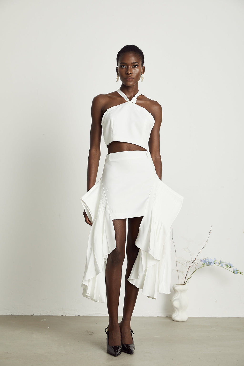 Σετ Από Κοντό Τοπ Και Φούστα Karina