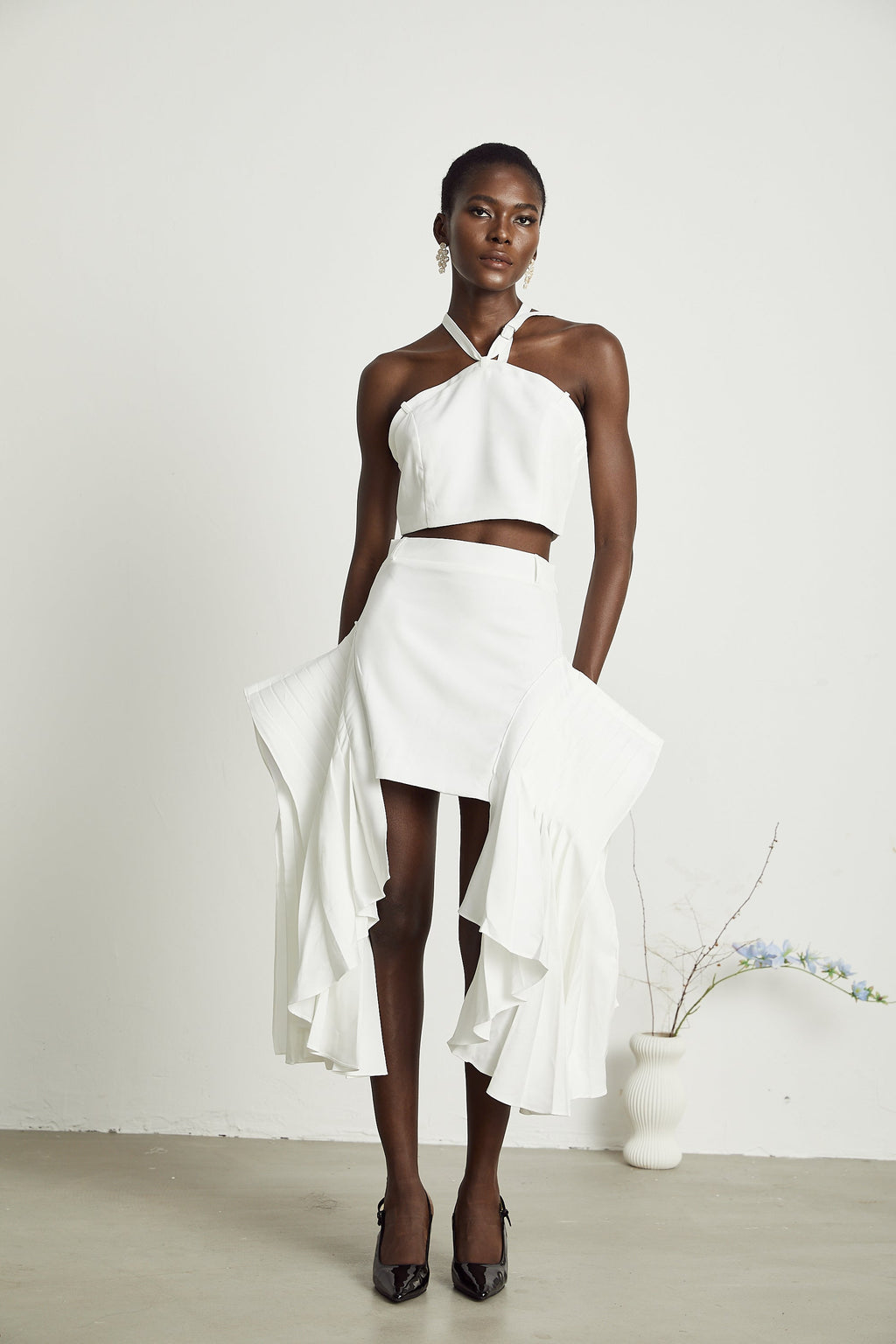 Σετ Από Κοντό Τοπ Και Φούστα Karina