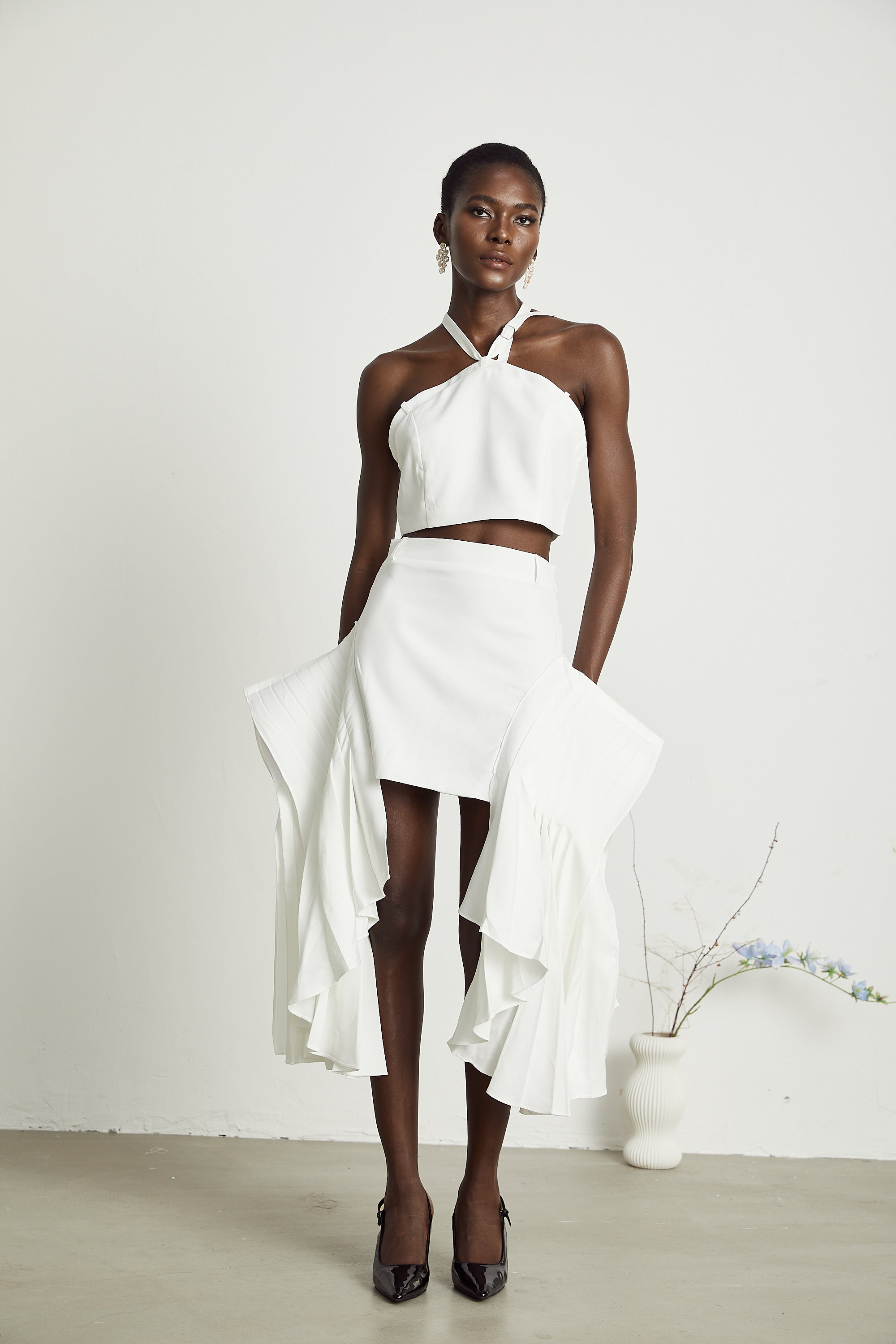 Σετ Από Κοντό Τοπ Και Φούστα Karina