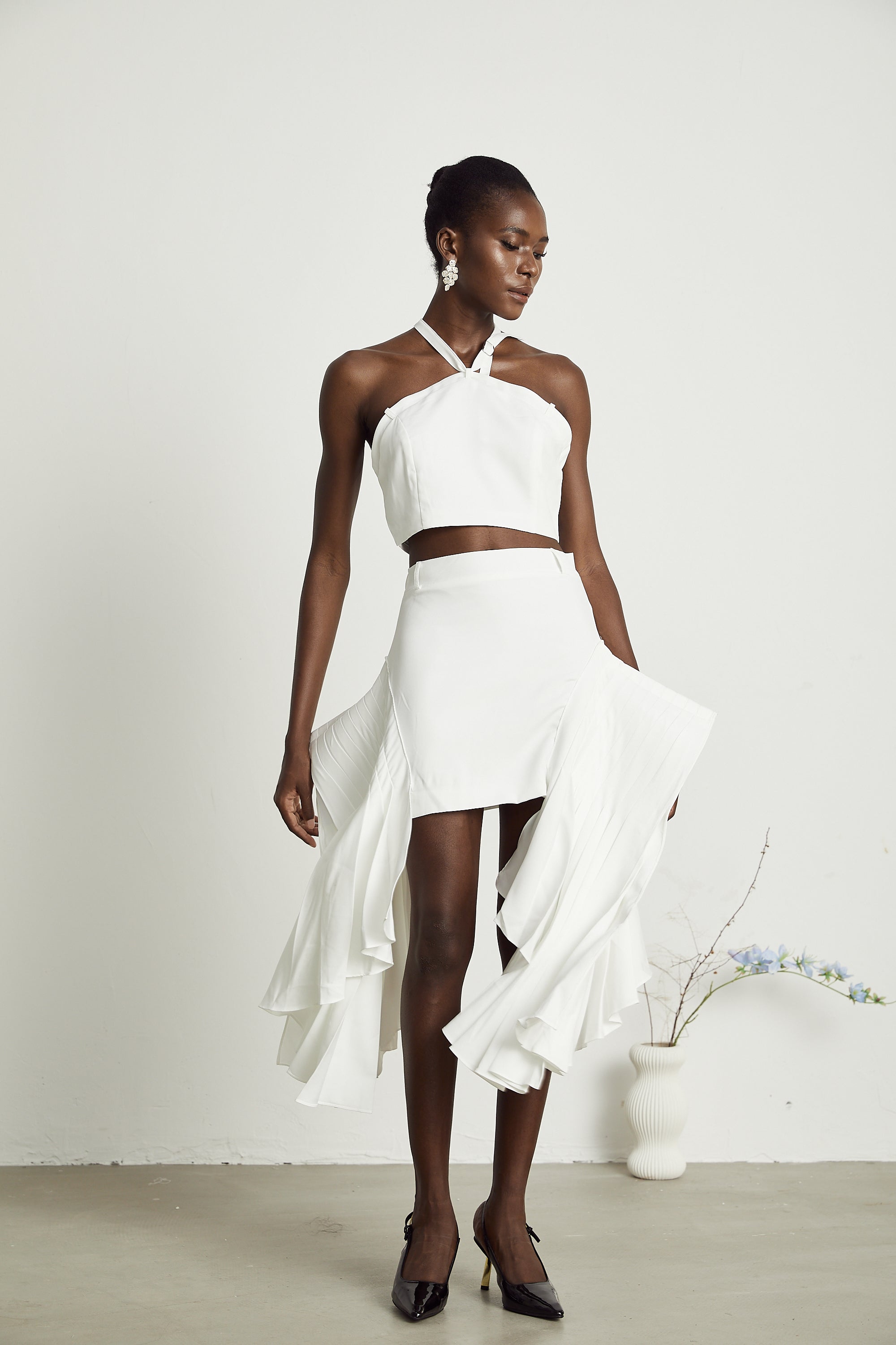 Σετ Από Κοντό Τοπ Και Φούστα Karina