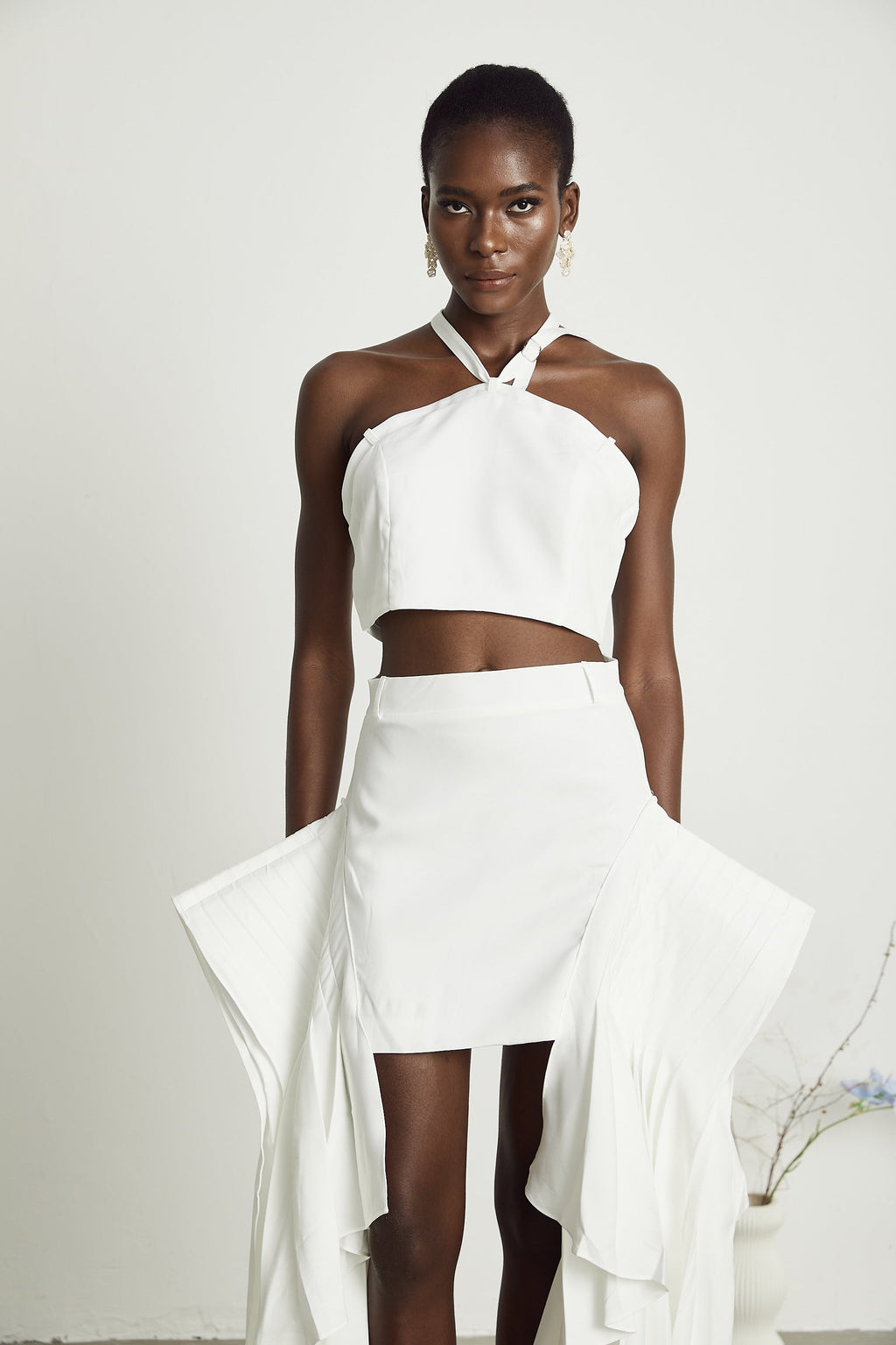 Σετ Από Κοντό Τοπ Και Φούστα Karina