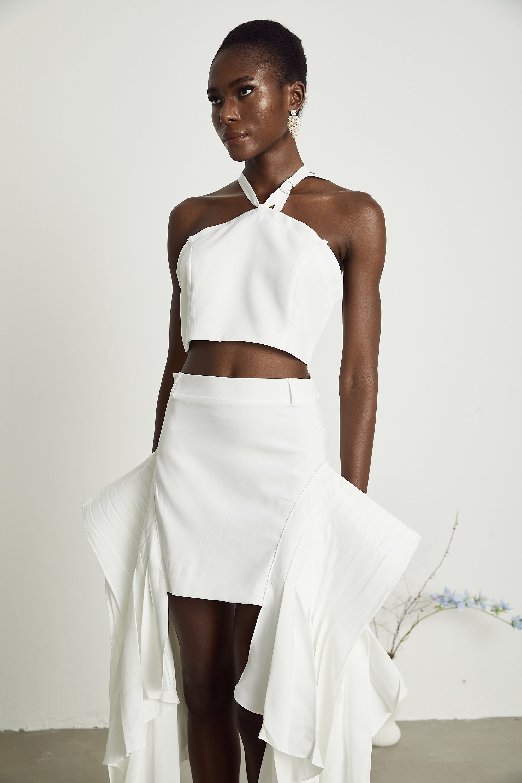 Σετ Από Κοντό Τοπ Και Φούστα Karina