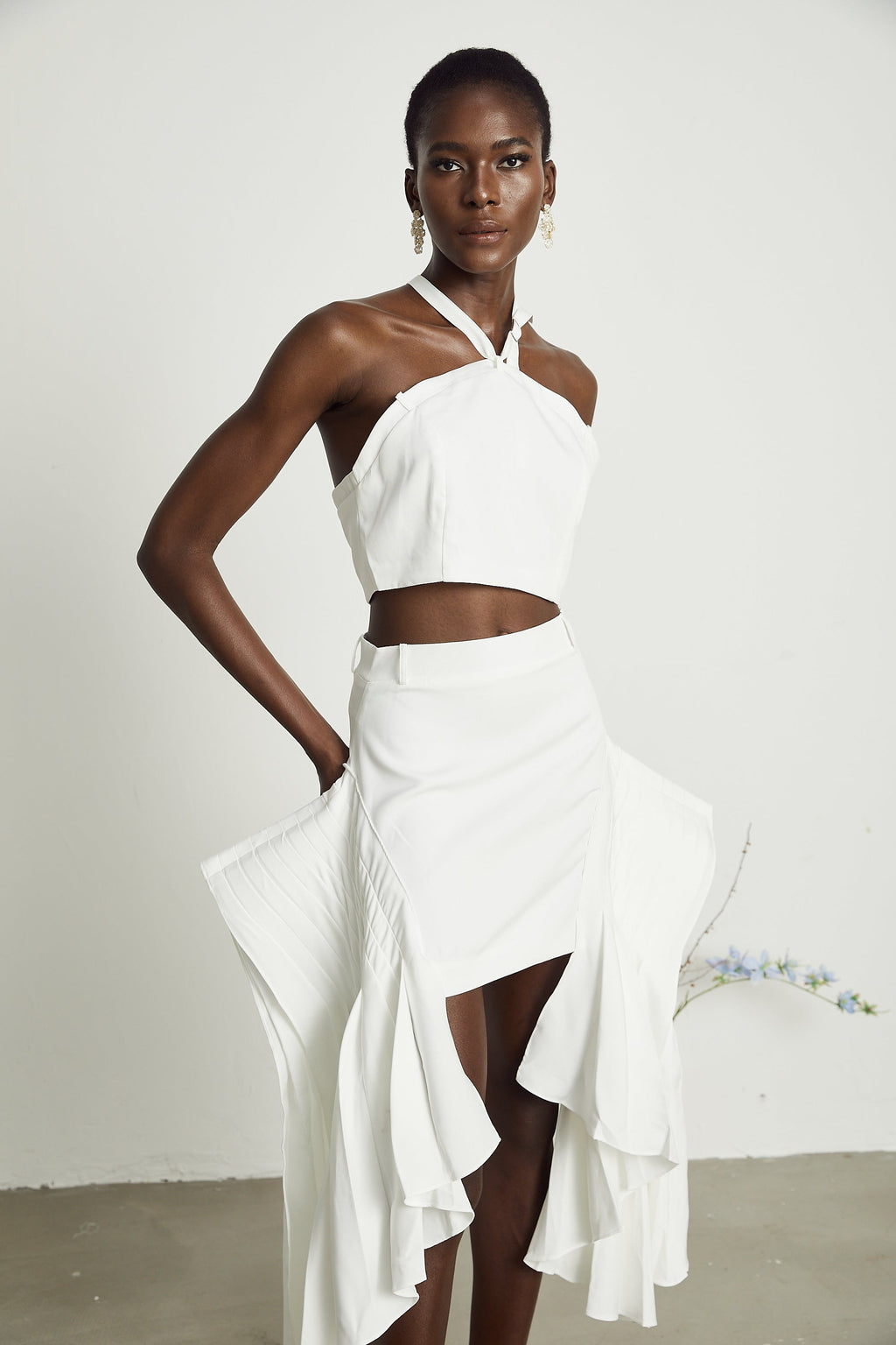 Σετ Από Κοντό Τοπ Και Φούστα Karina