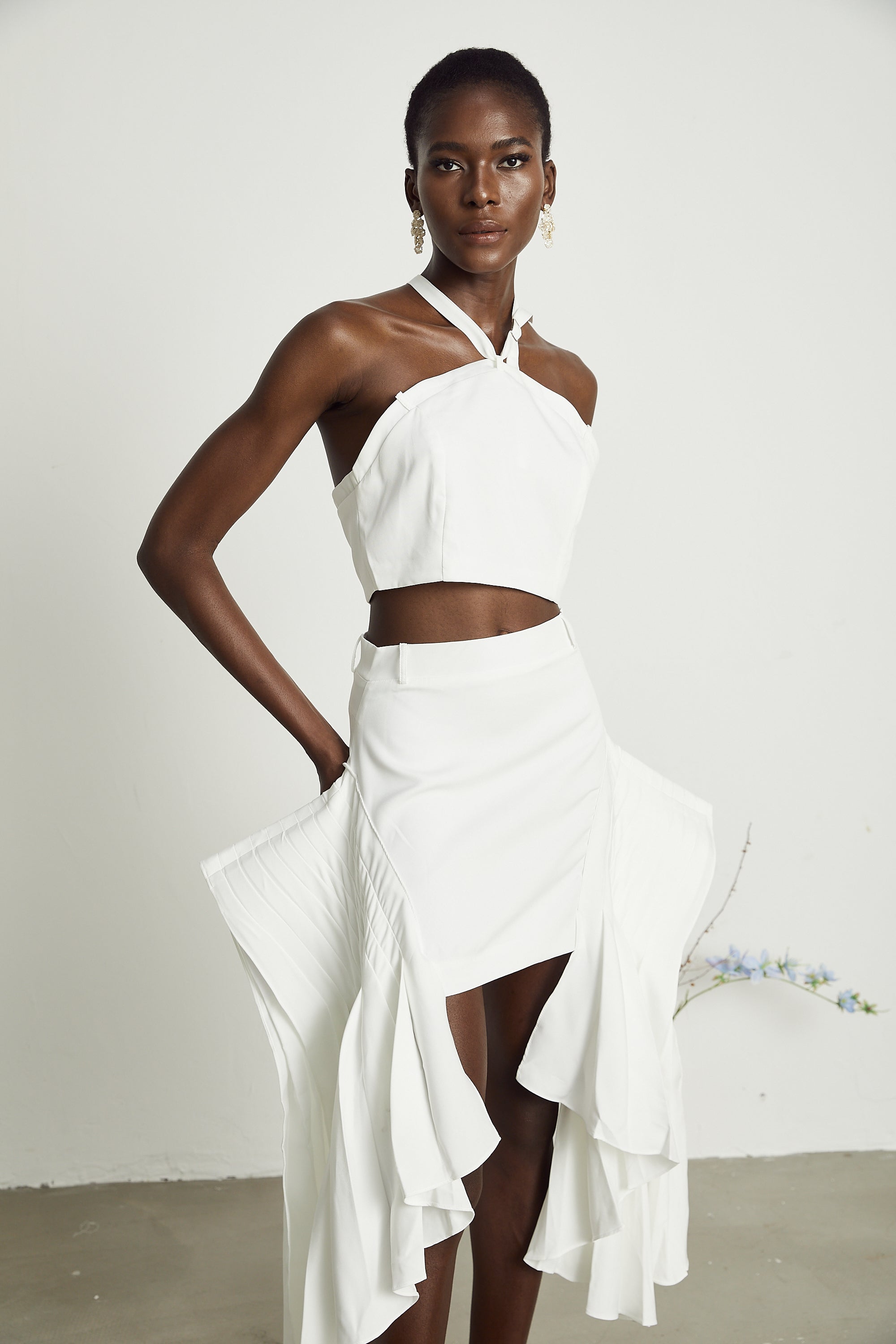 Σετ Από Κοντό Τοπ Και Φούστα Karina