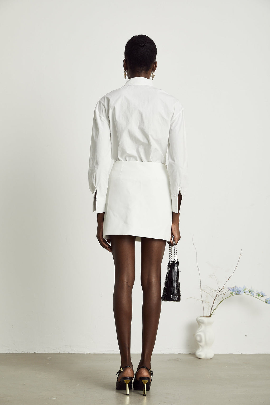 Λευκό Πουκάμισο Rosalie Με Φλοράλ Κοψίματα