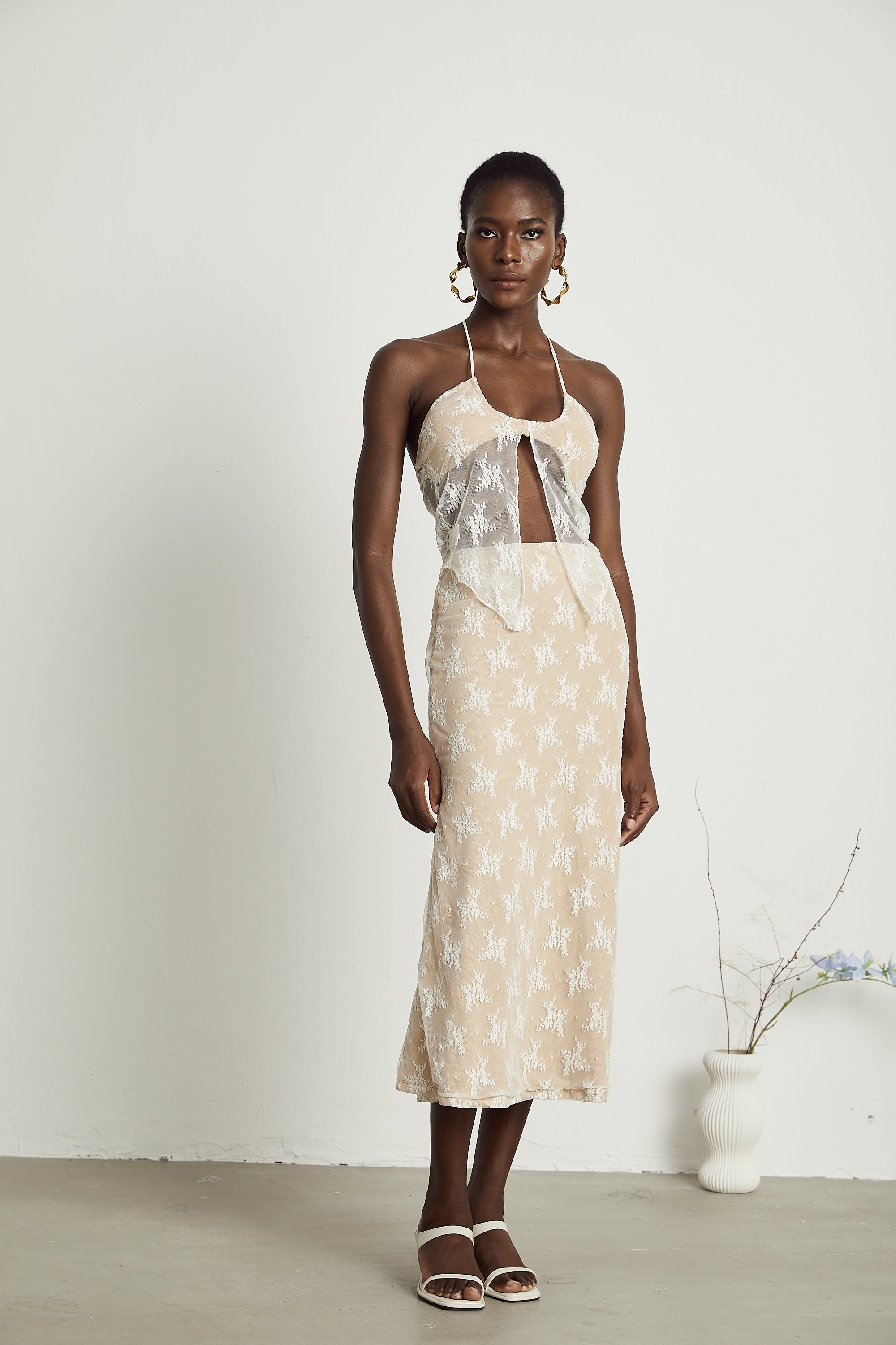 Σετ Ημιδιάφανου Τοπ Και Φούστας Από Δαντέλα Noémie Που Ταιριάζουν