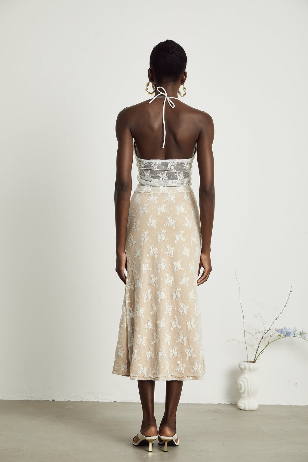 Σετ Ημιδιάφανου Τοπ Και Φούστας Από Δαντέλα Noémie Που Ταιριάζουν