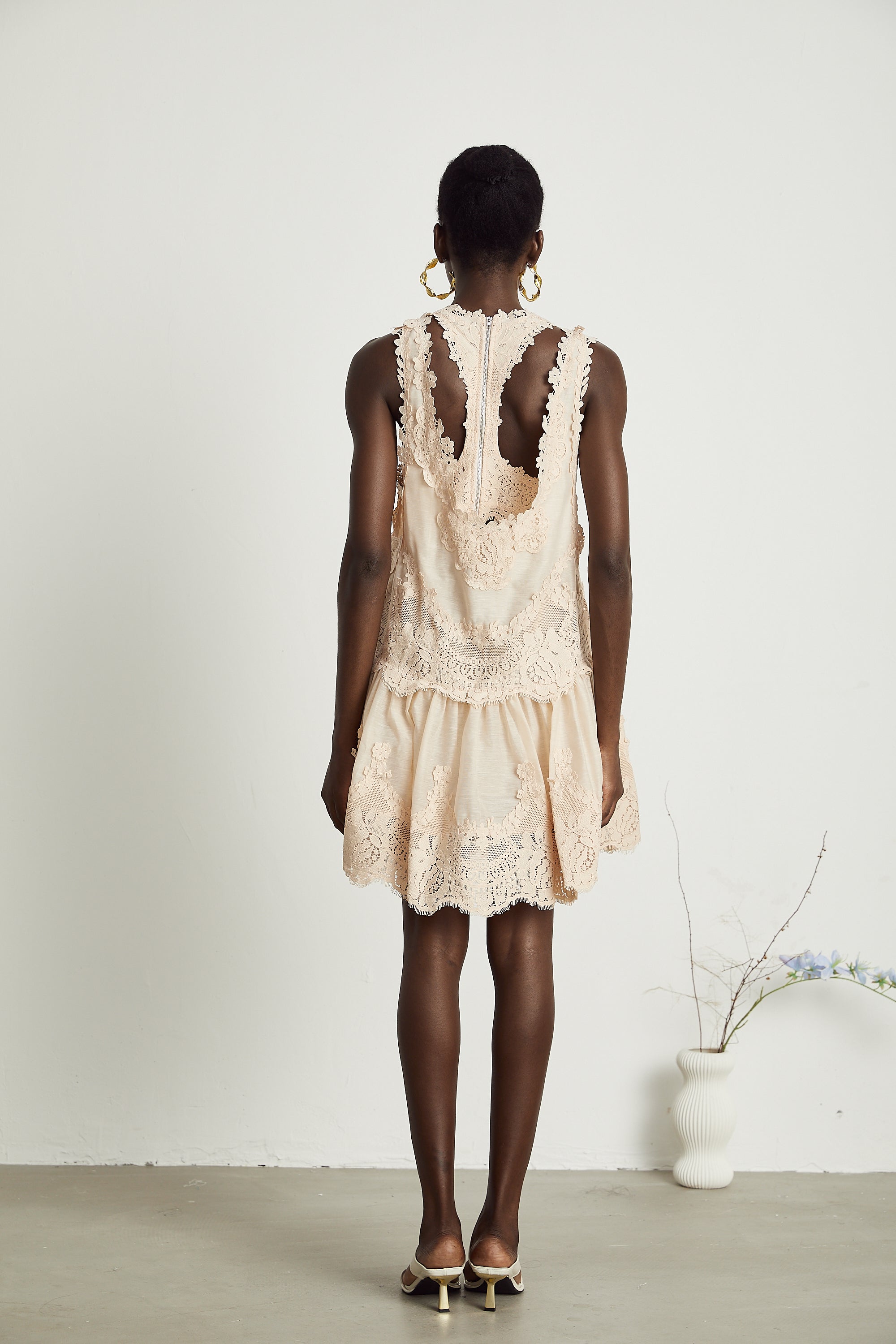 Μίνι Φόρεμα Dionne Με Δαντέλα Και Patchwork