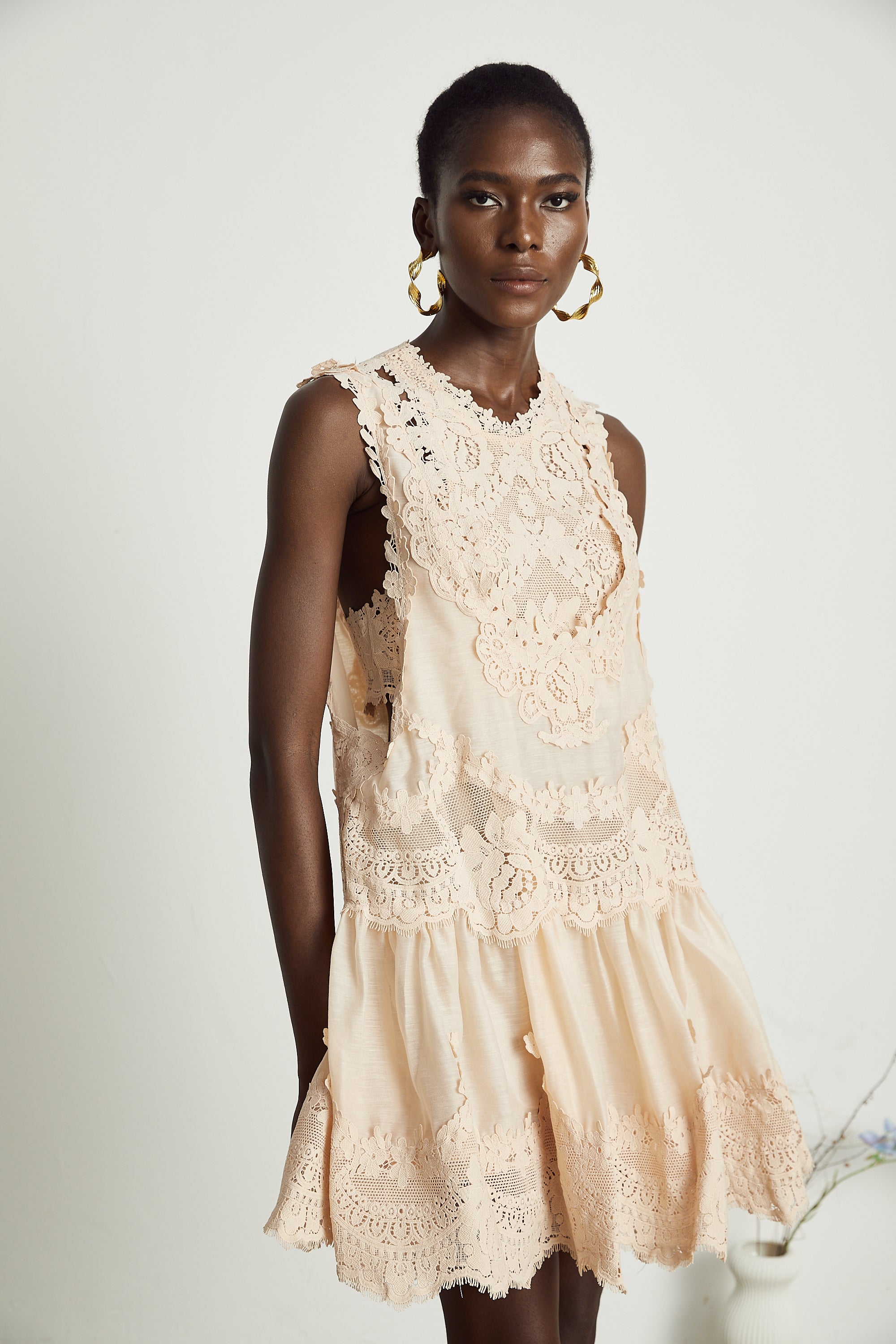 Μίνι Φόρεμα Dionne Με Δαντέλα Και Patchwork