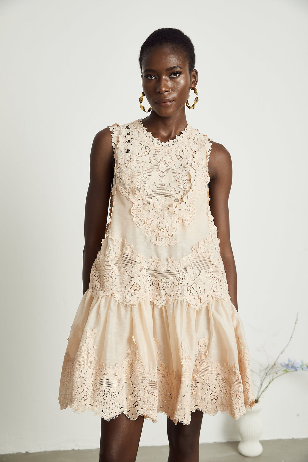 Μίνι Φόρεμα Dionne Με Δαντέλα Και Patchwork