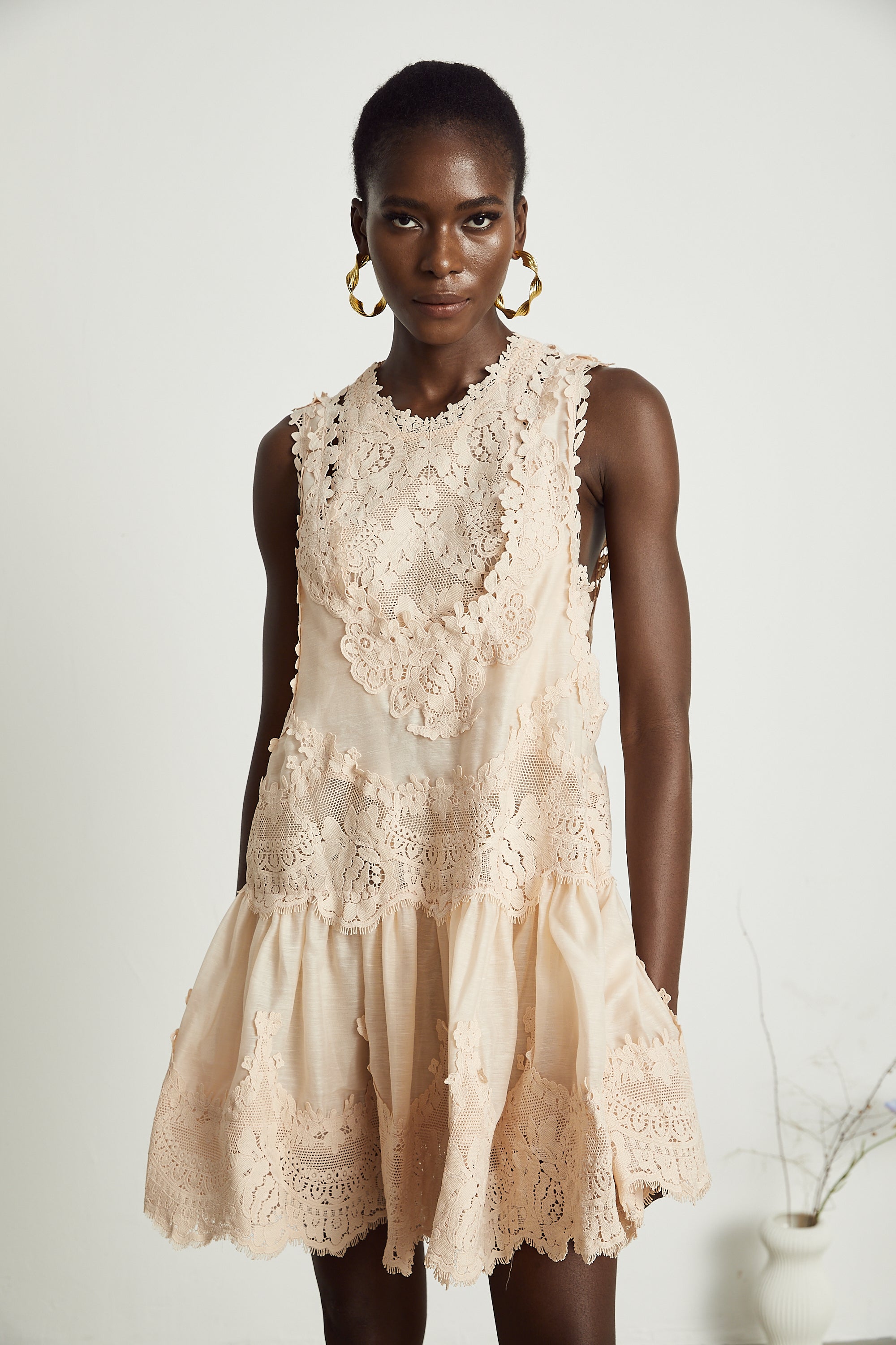 Μίνι Φόρεμα Dionne Με Δαντέλα Και Patchwork