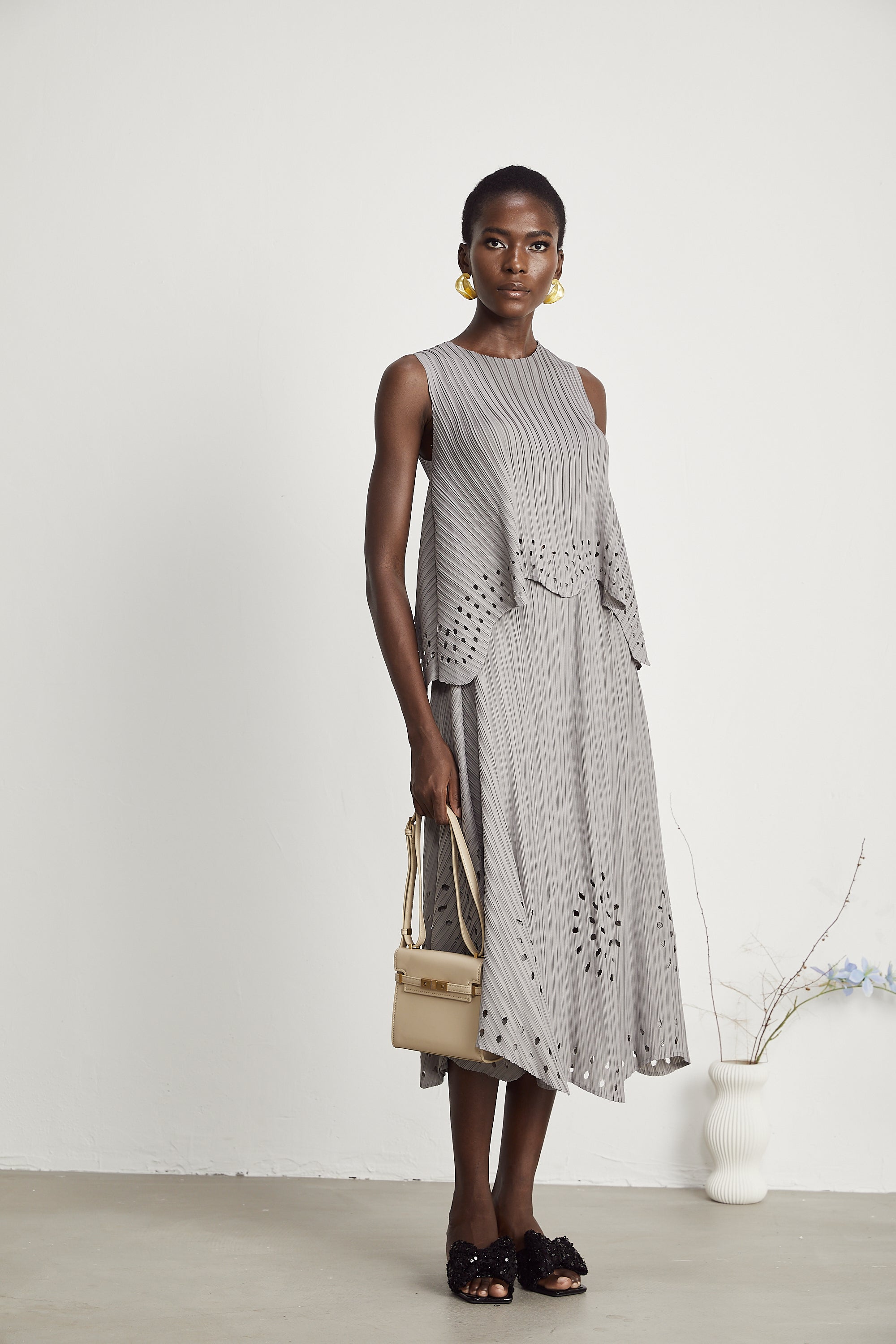 Σετ Ασορτί Μπλούζας Και Φούστας Geneviève Με Ελαστικό Άνοιγμα