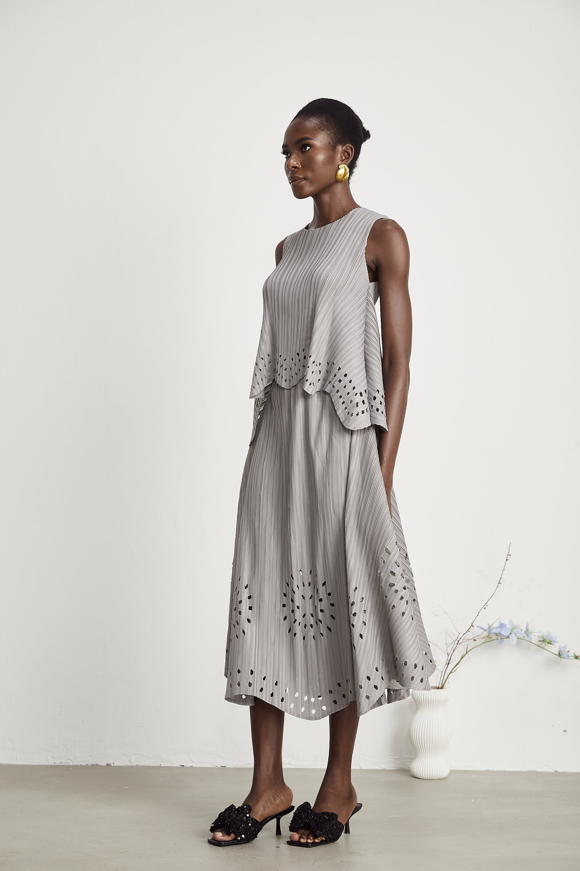 Σετ Ασορτί Μπλούζας Και Φούστας Geneviève Με Ελαστικό Άνοιγμα