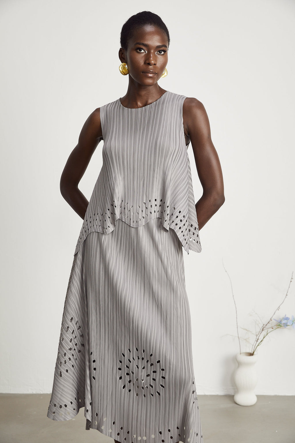 Σετ Ασορτί Μπλούζας Και Φούστας Geneviève Με Ελαστικό Άνοιγμα