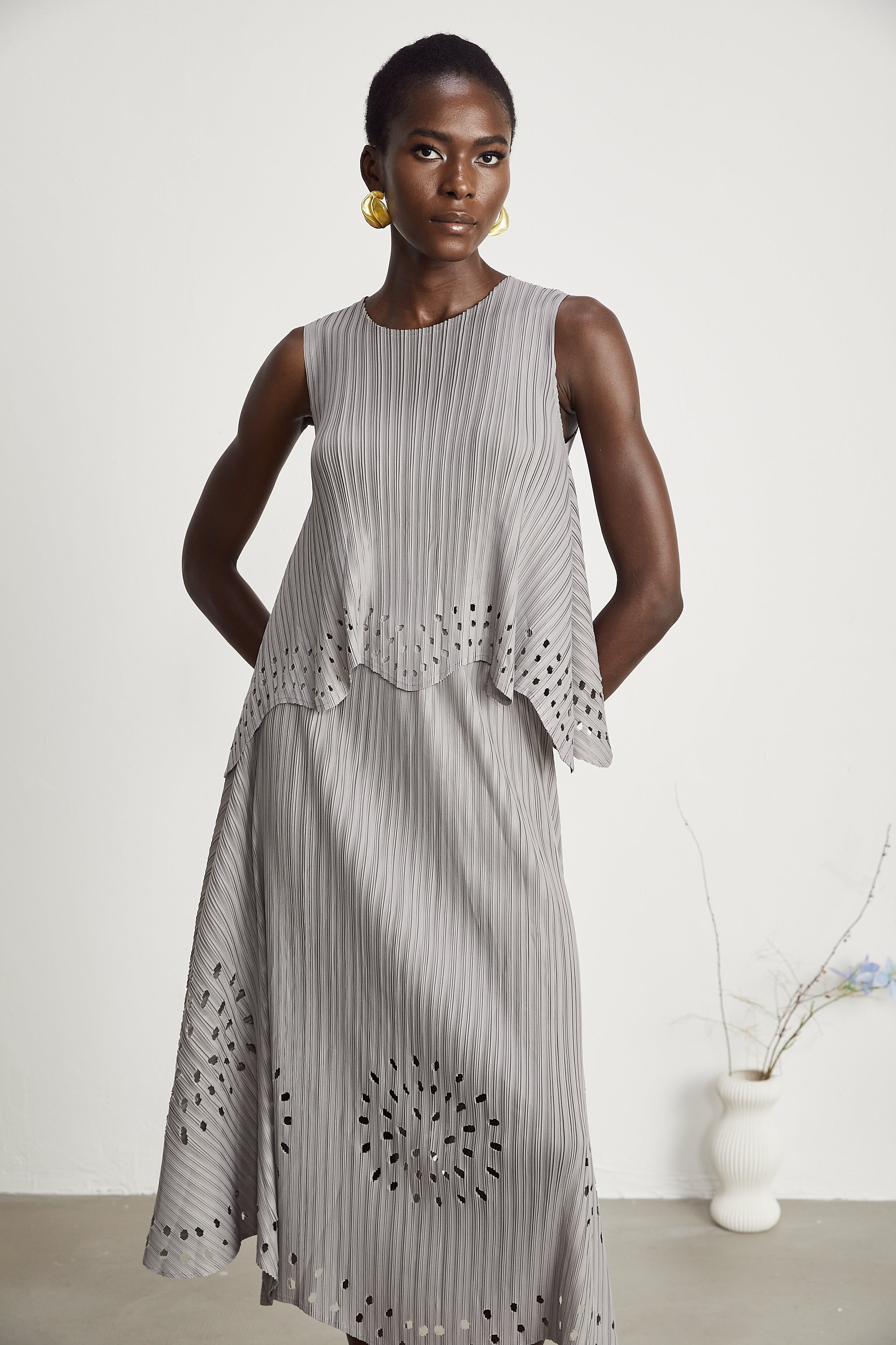 Σετ Ασορτί Μπλούζας Και Φούστας Geneviève Με Ελαστικό Άνοιγμα