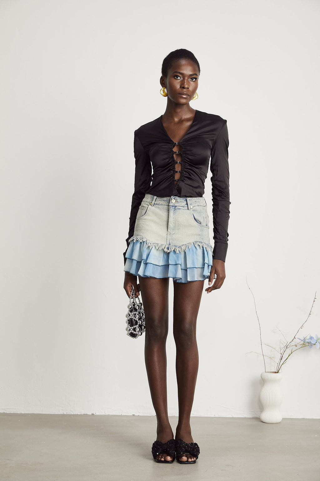 Σατέν Πουκάμισο Με Κοπή Φλωρεντίνα