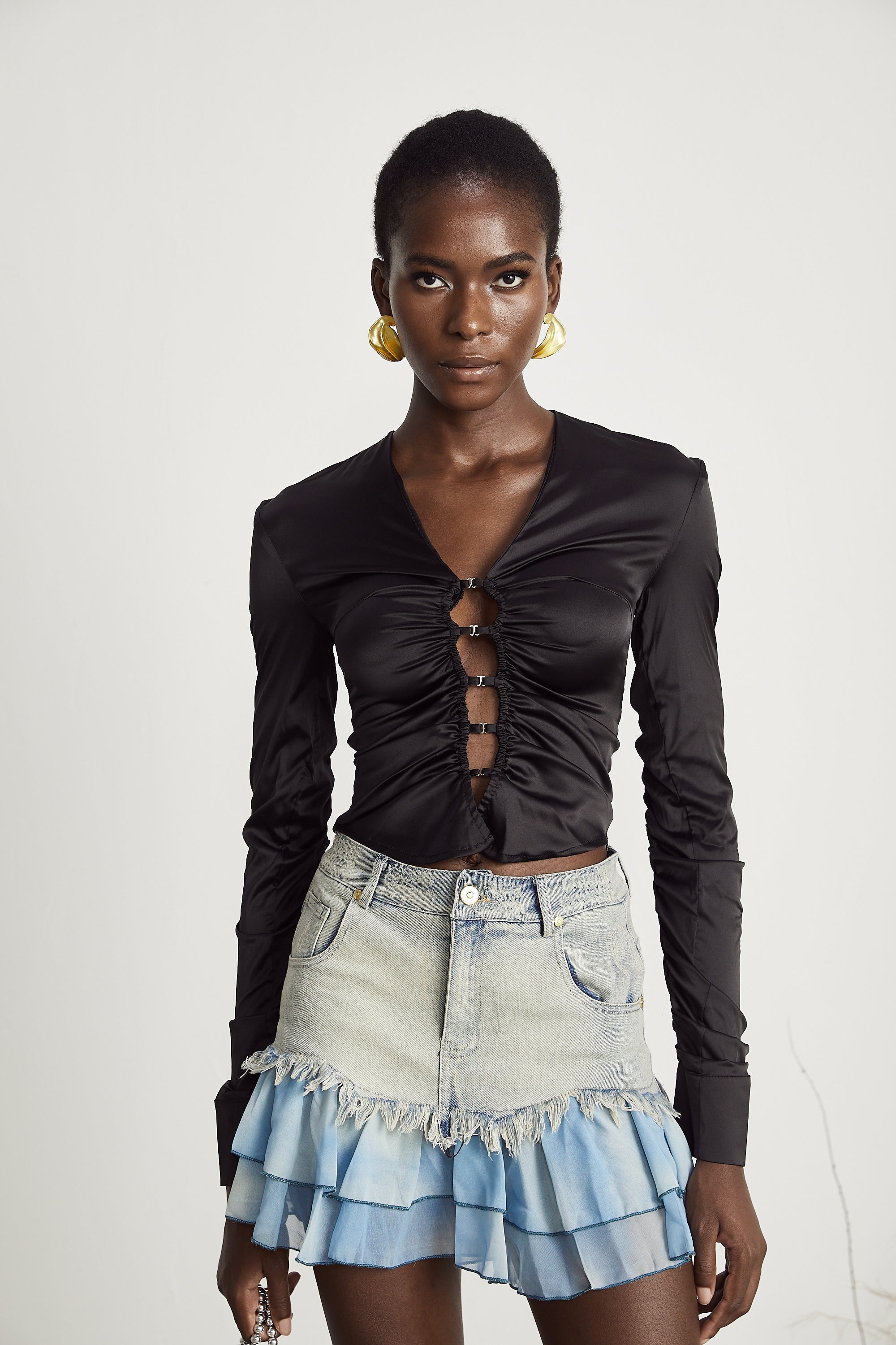 Σατέν Πουκάμισο Με Κοπή Φλωρεντίνα