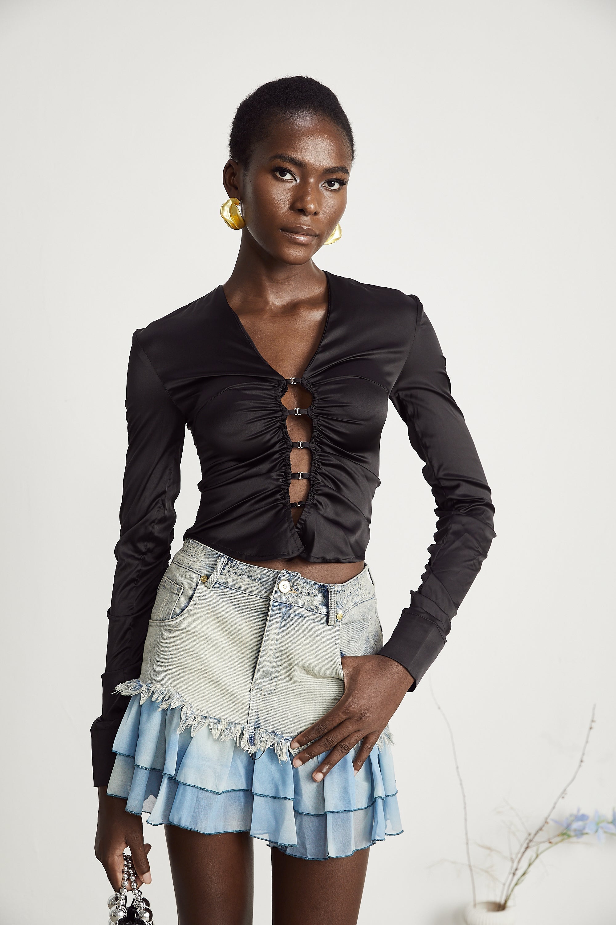 Σατέν Πουκάμισο Με Κοπή Φλωρεντίνα