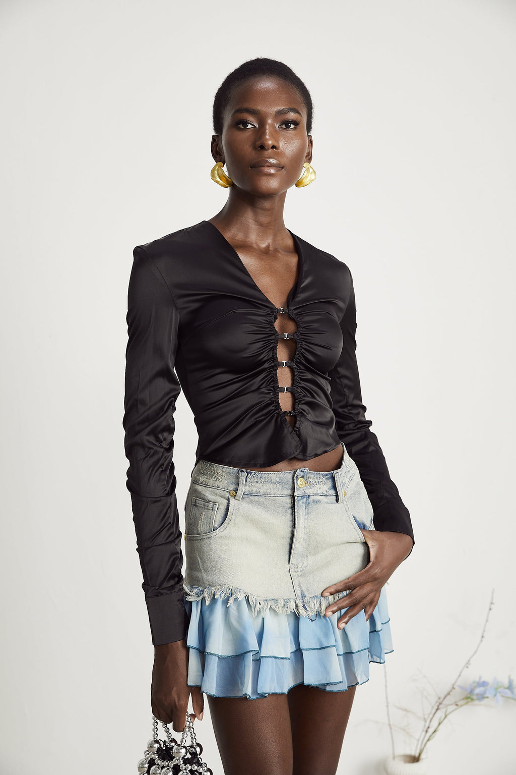 Σατέν Πουκάμισο Με Κοπή Φλωρεντίνα