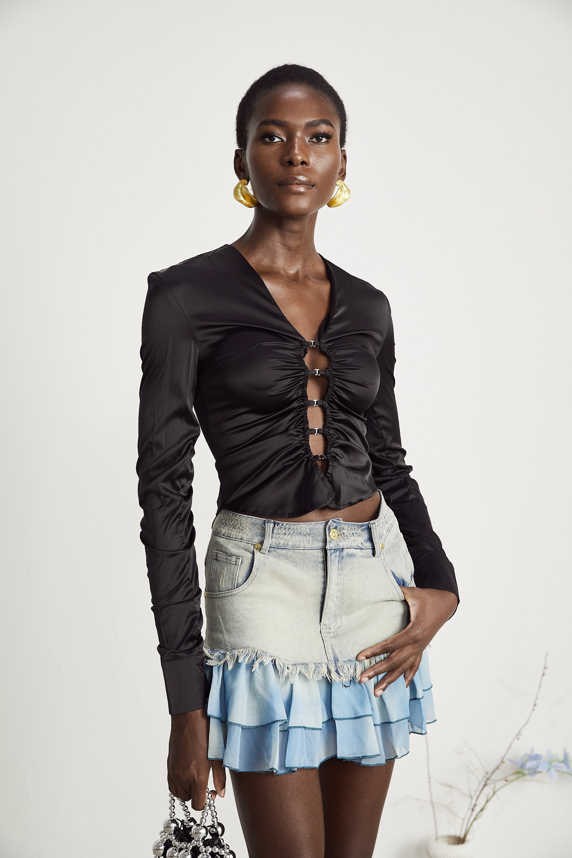 Σατέν Πουκάμισο Με Κοπή Φλωρεντίνα