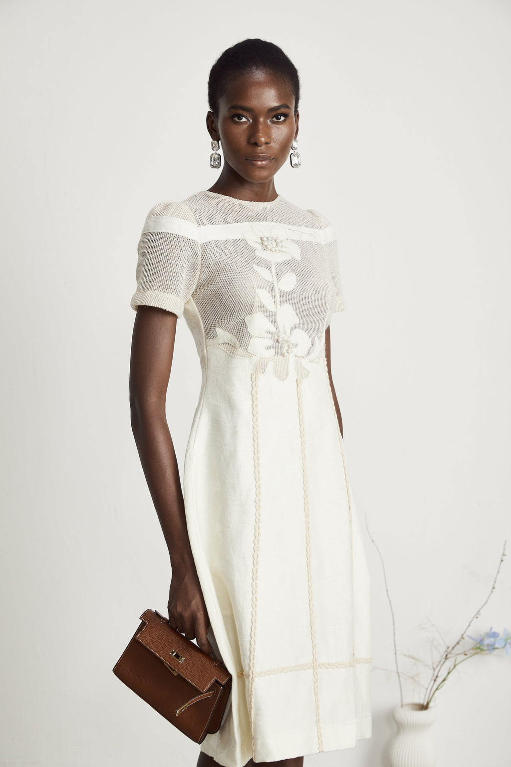 Φόρεμα Diane Με Κέντημα Και Λουλούδια