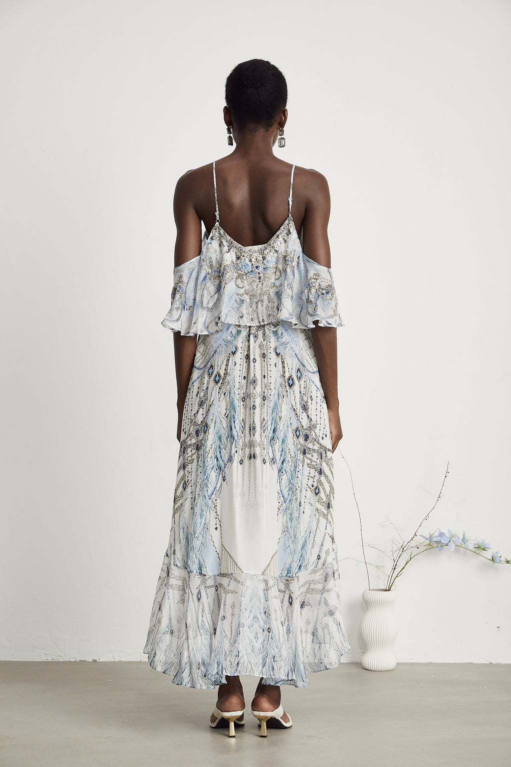 Φόρεμα Ayla Με Βολάν Και Τυλιχτό Τελείωμα