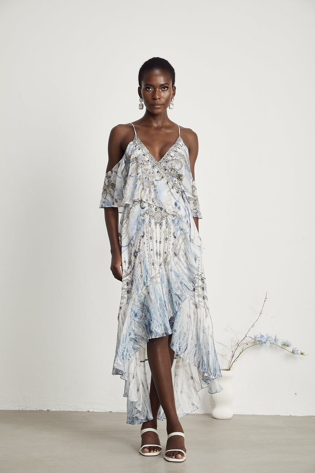 Φόρεμα Ayla Με Βολάν Και Τυλιχτό Τελείωμα