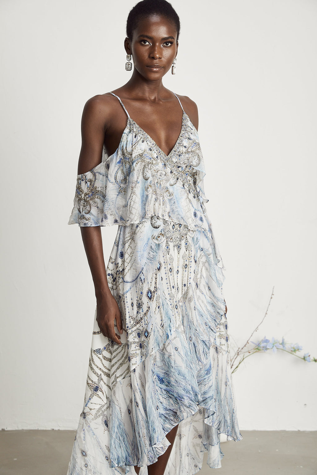 Φόρεμα Ayla Με Βολάν Και Τυλιχτό Τελείωμα