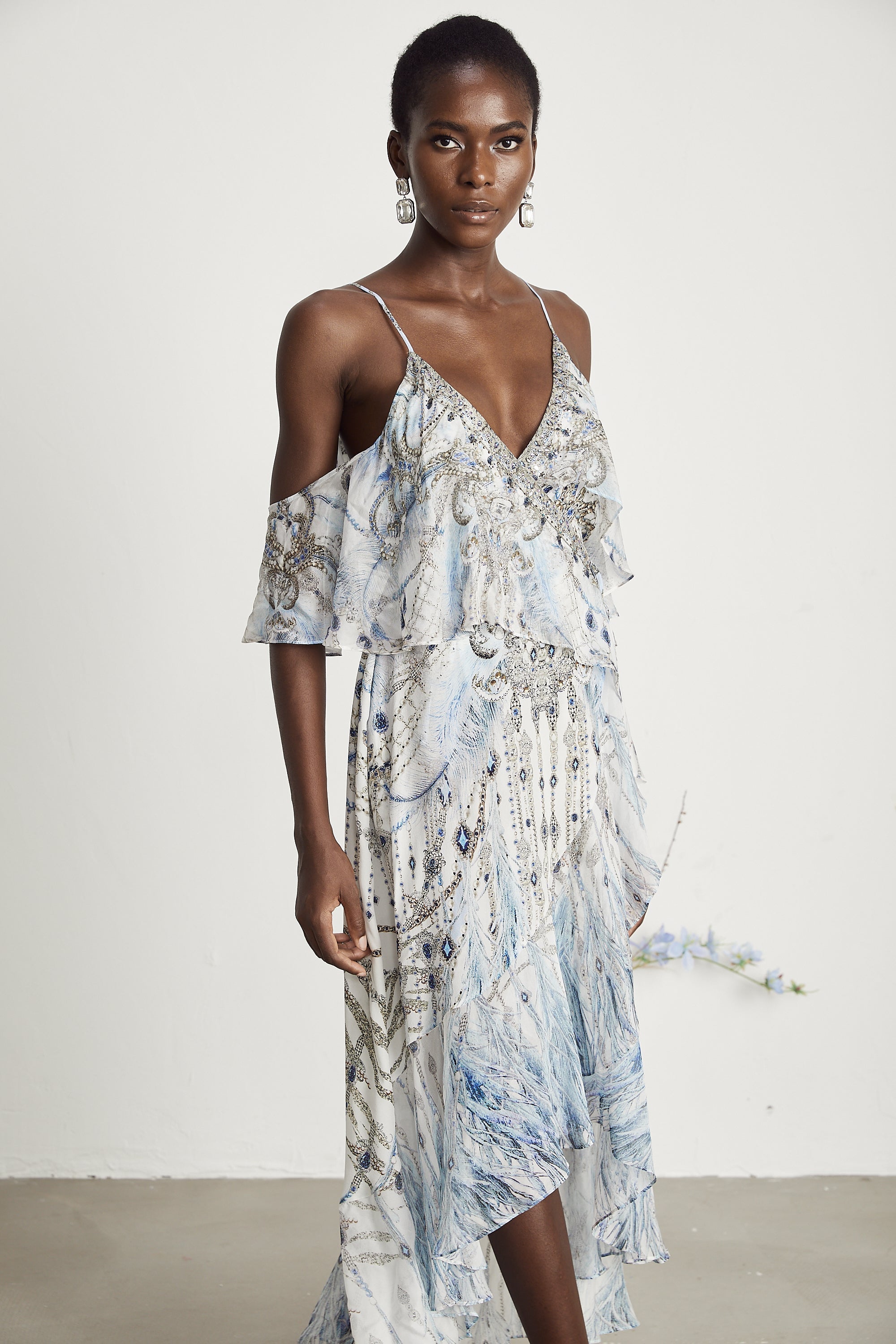 Φόρεμα Ayla Με Βολάν Και Τυλιχτό Τελείωμα