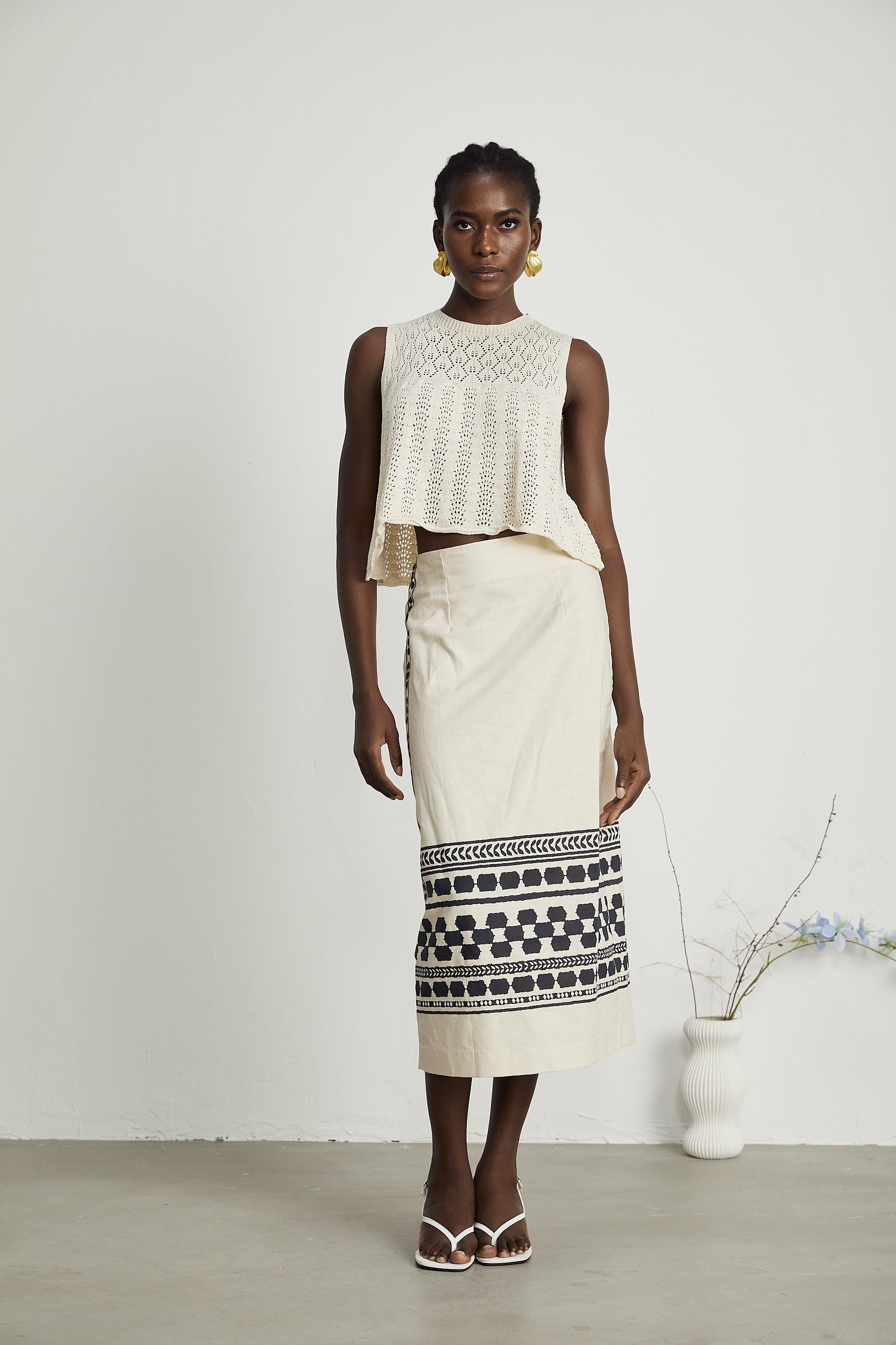 Φούστα Μίντι Με Σχέδιο Louisa