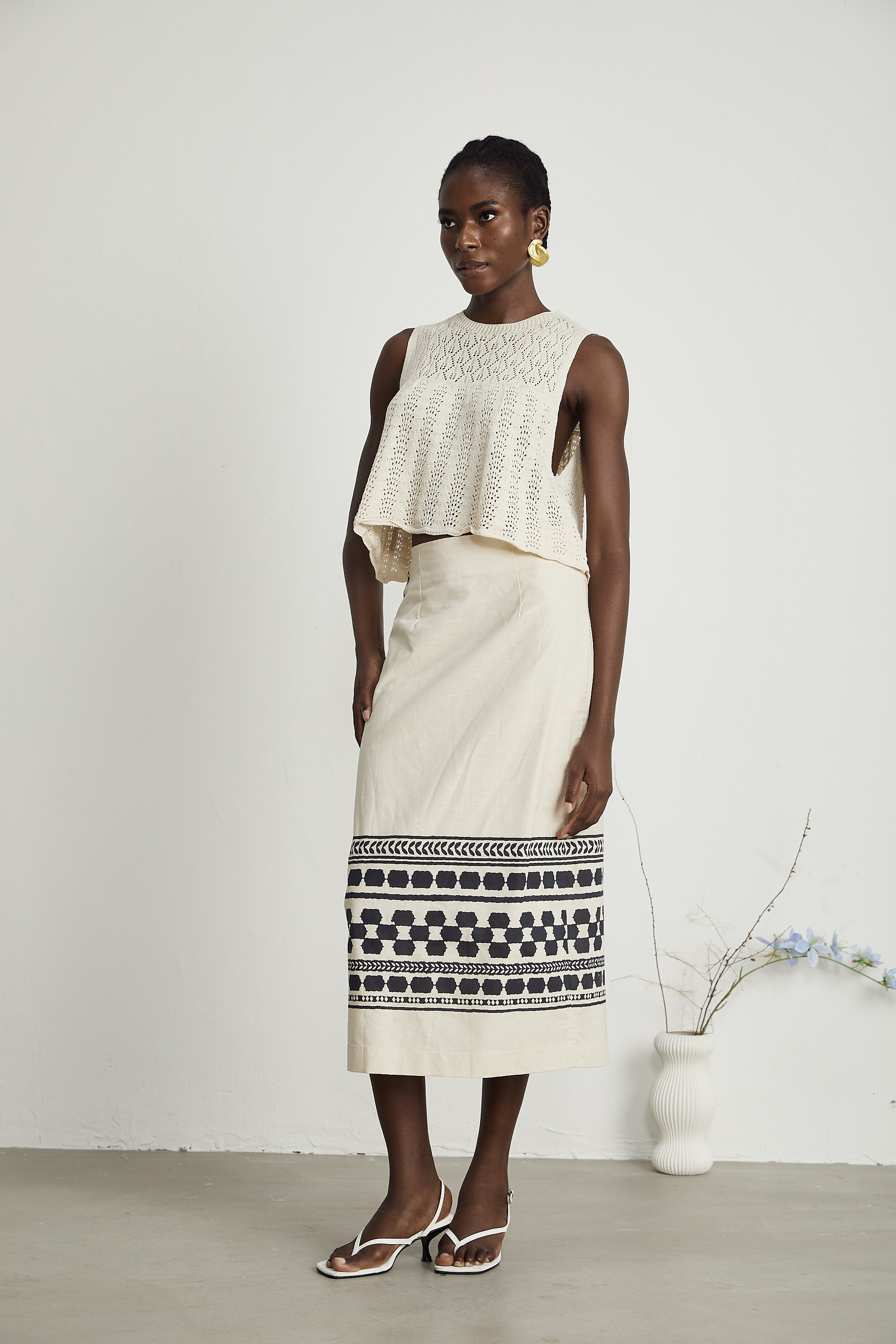 Φούστα Μίντι Με Σχέδιο Louisa