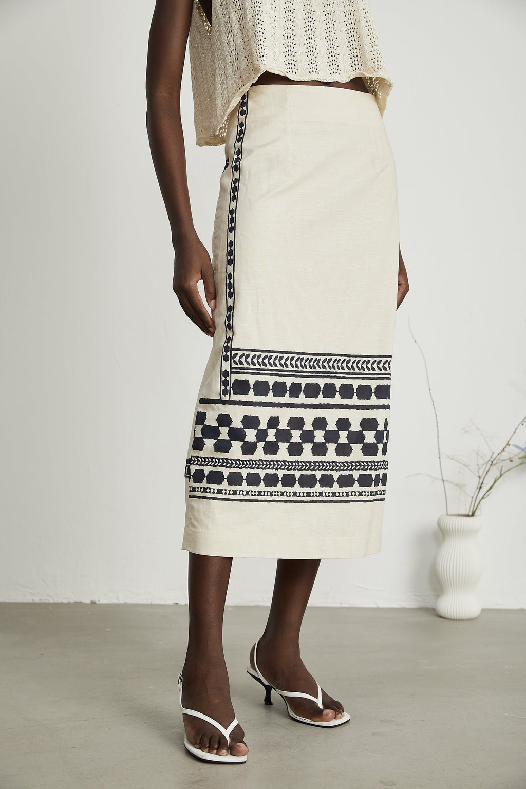 Φούστα Μίντι Με Σχέδιο Louisa