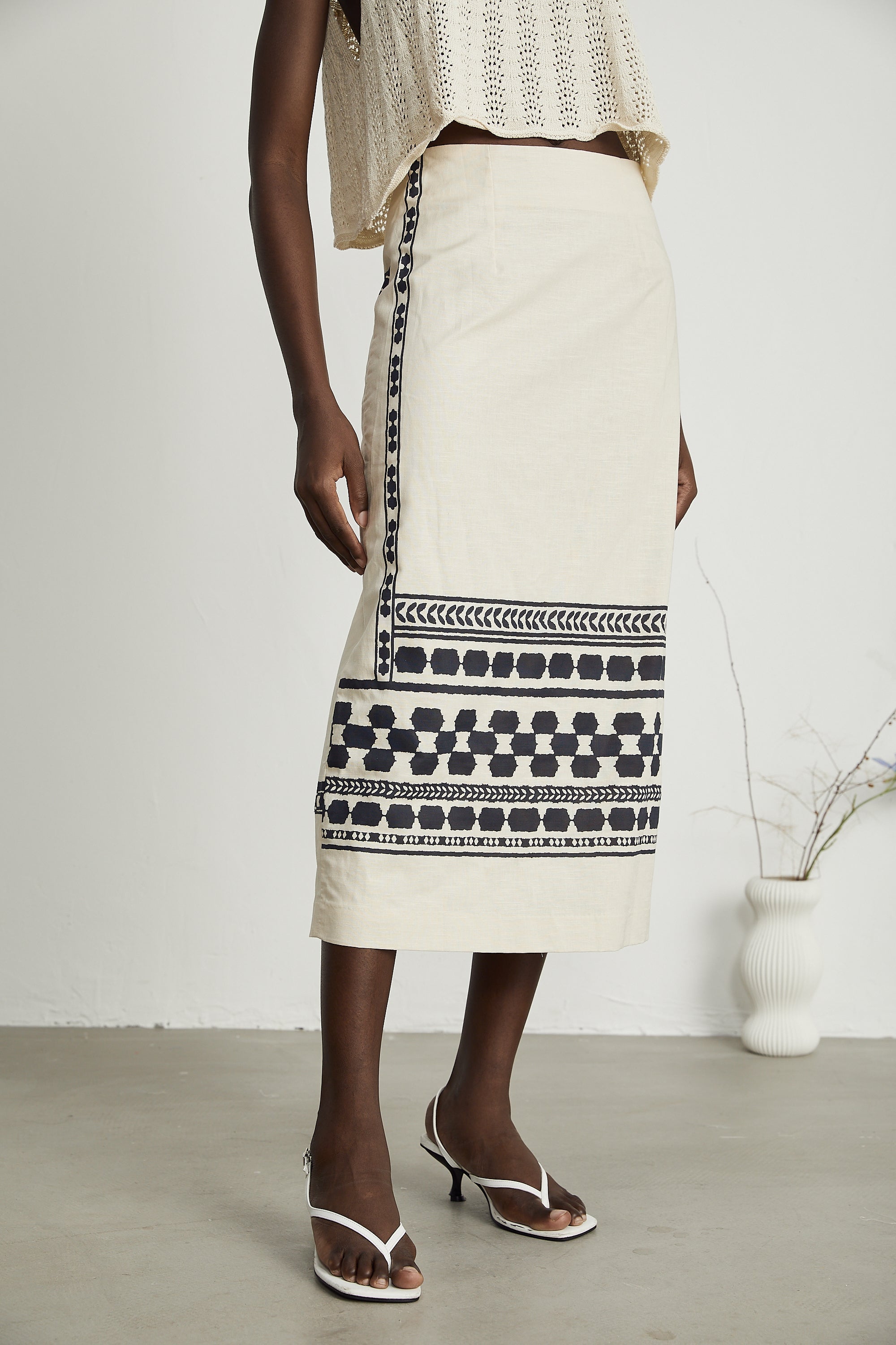 Φούστα Μίντι Με Σχέδιο Louisa