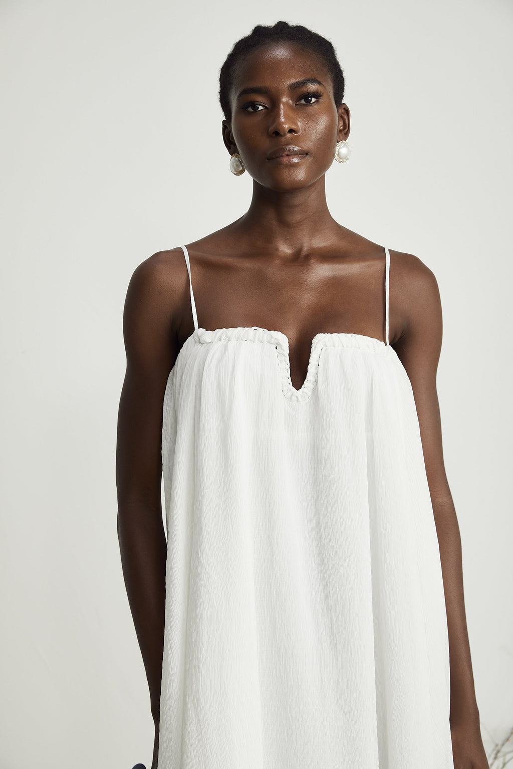 Μίνι Φόρεμα Από Τούλι Με Πλισέ Τσέπες